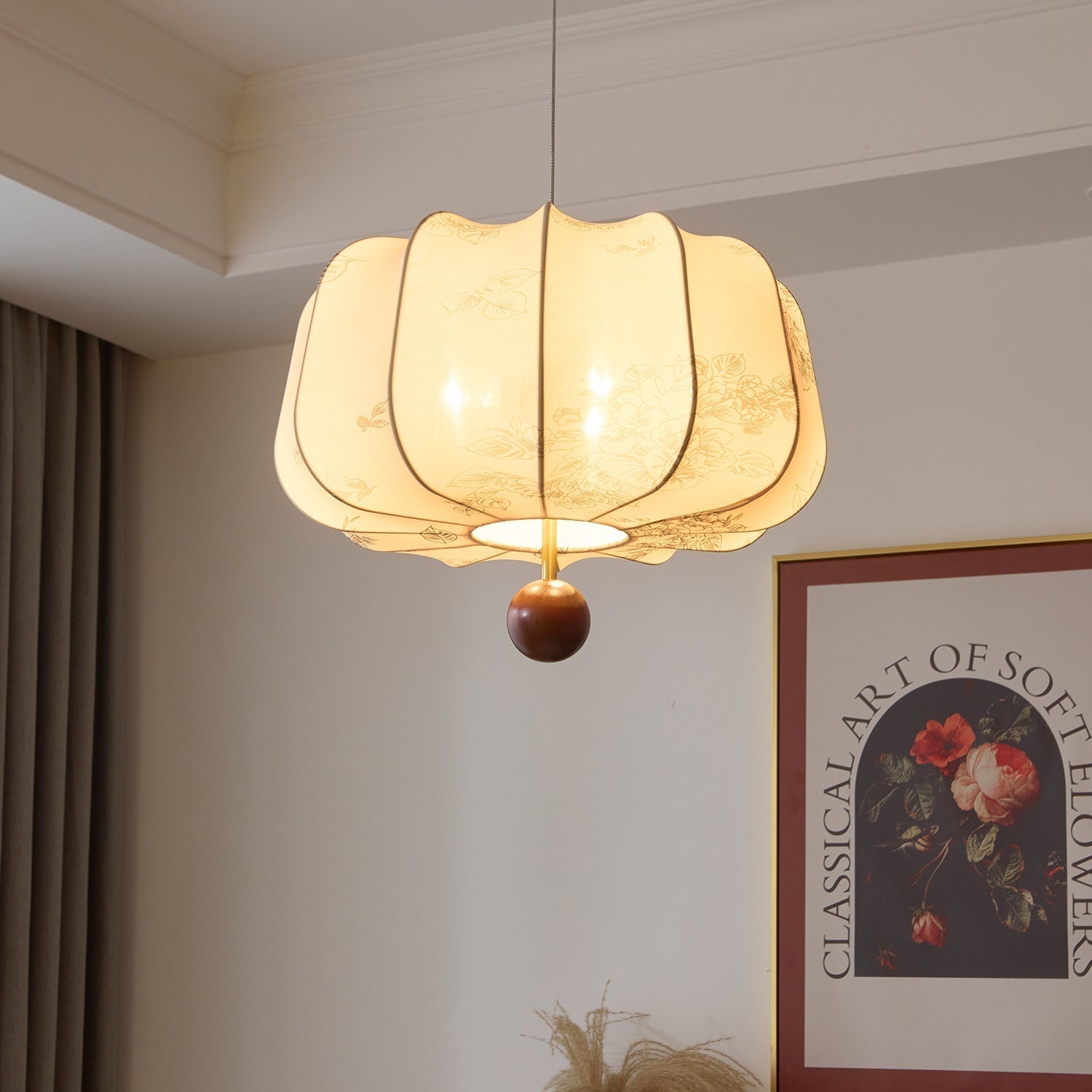 Valera Holz & Stoff Pendelleuchte-Letslighting