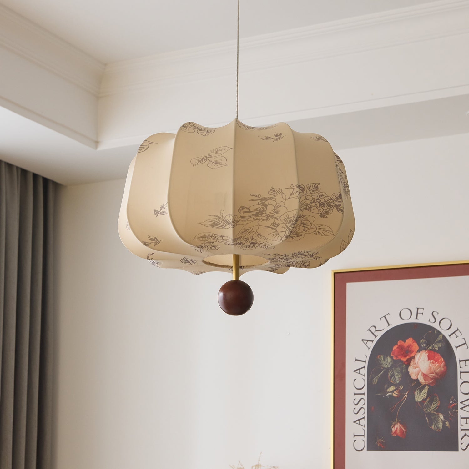 Valera Holz & Stoff Pendelleuchte-Letslighting