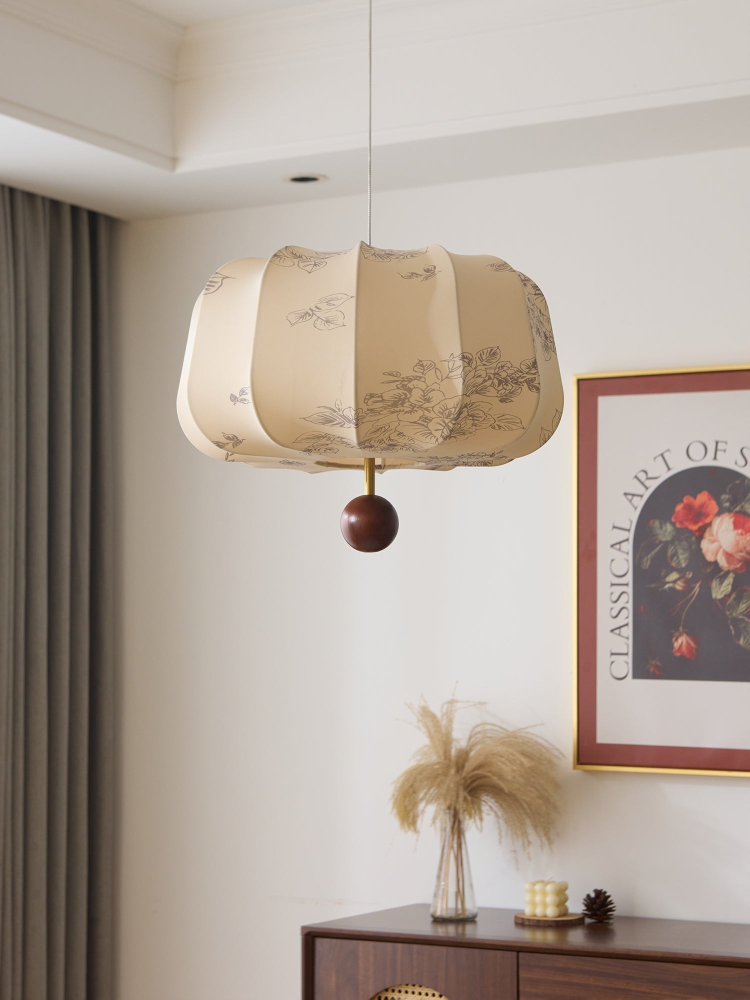 Valera Holz & Stoff Pendelleuchte-Letslighting