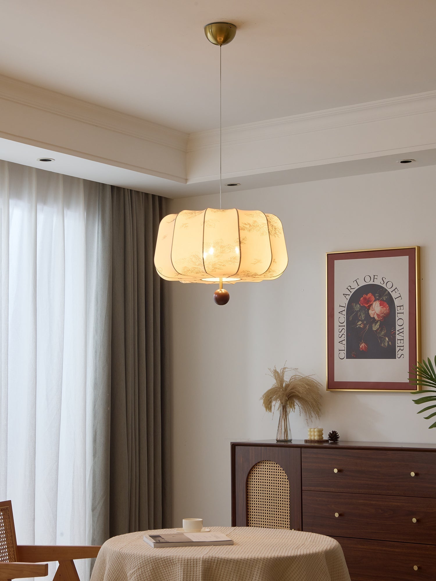 Valera Holz & Stoff Pendelleuchte-Letslighting