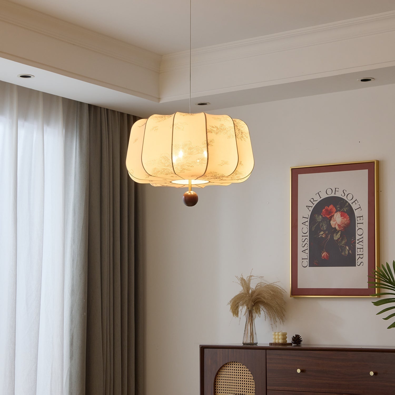 Valera Holz & Stoff Pendelleuchte-Letslighting