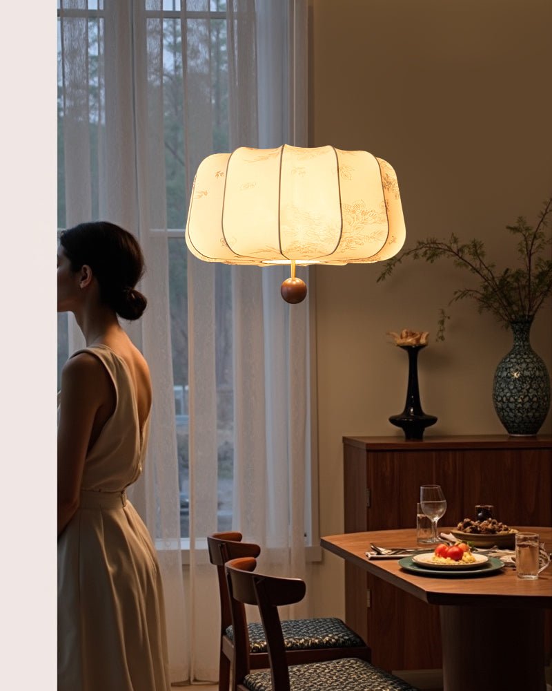 Valera Holz & Stoff Pendelleuchte-Letslighting