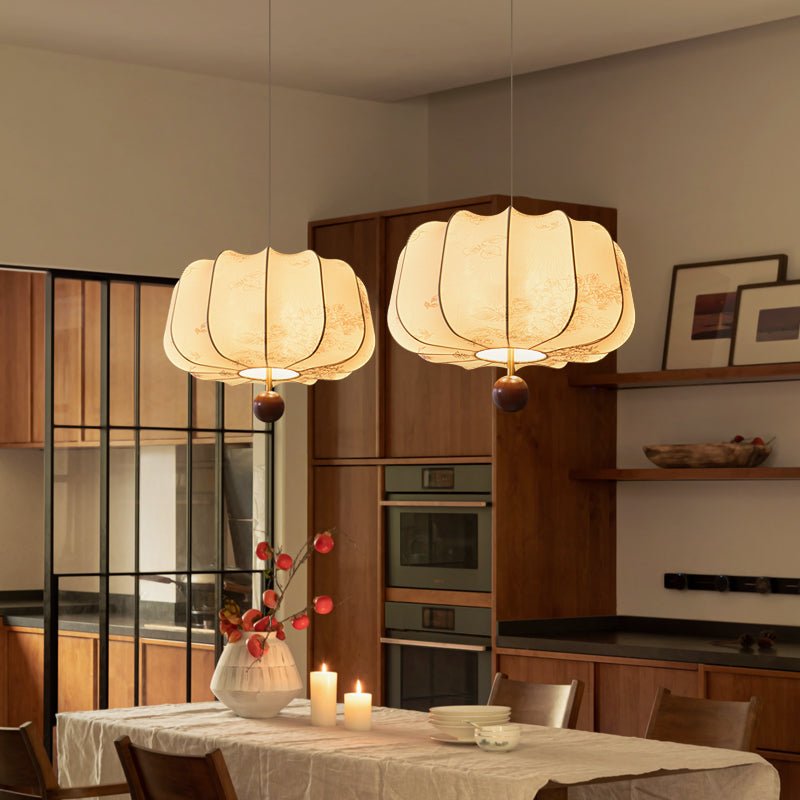 Valera Holz & Stoff Pendelleuchte-Letslighting
