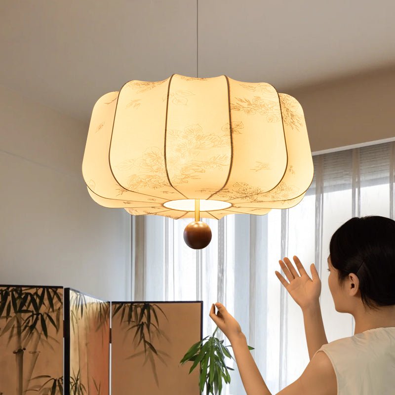 Valera Holz & Stoff Pendelleuchte-Letslighting