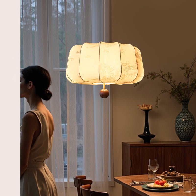 Valera Holz & Stoff Pendelleuchte-Letslighting