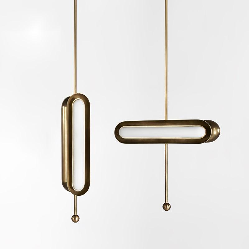 Lyvinaris Geometrische Lineare Pendelleuchte aus Messing-Letslighting