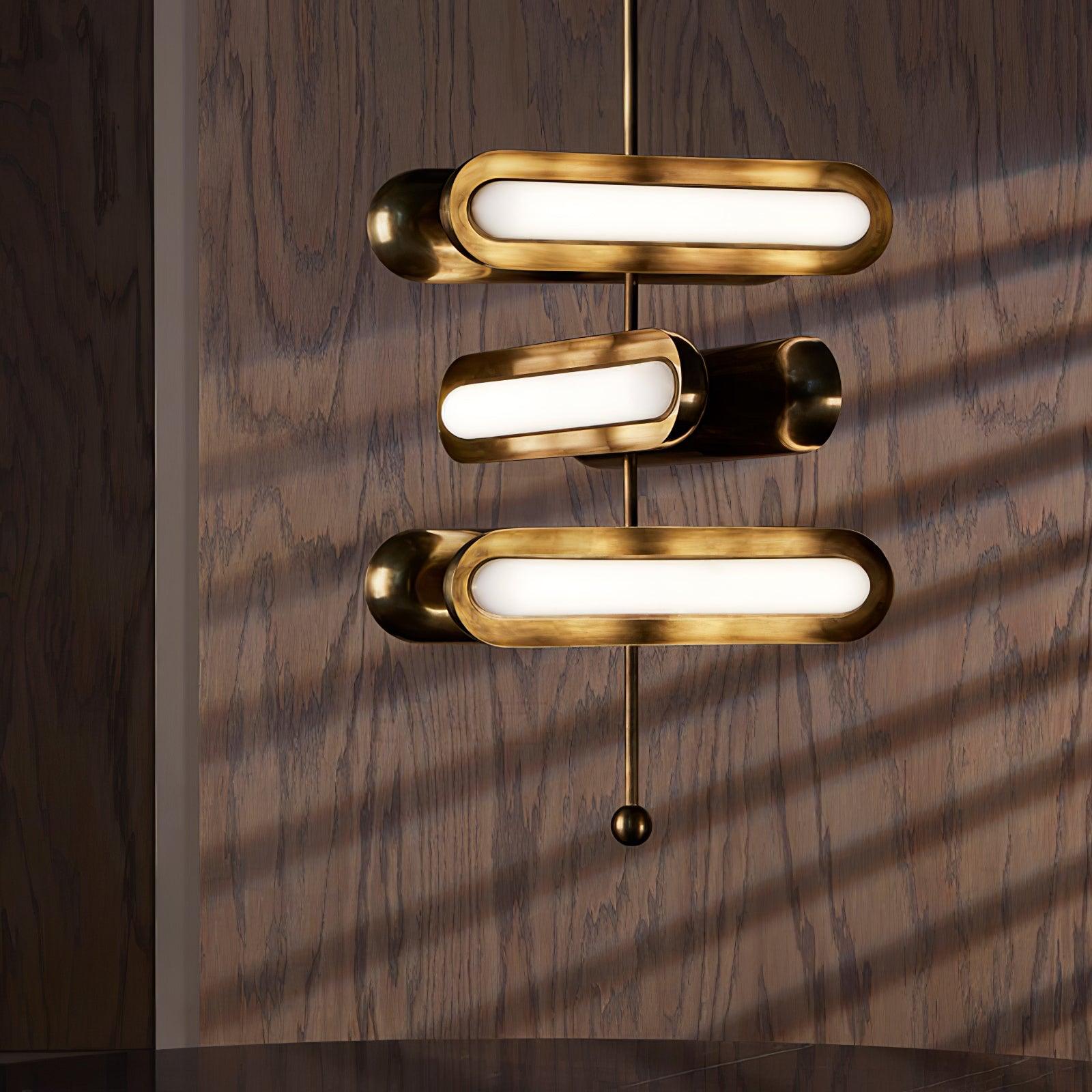 Lyvinaris Geometrische Lineare Pendelleuchte aus Messing-Letslighting