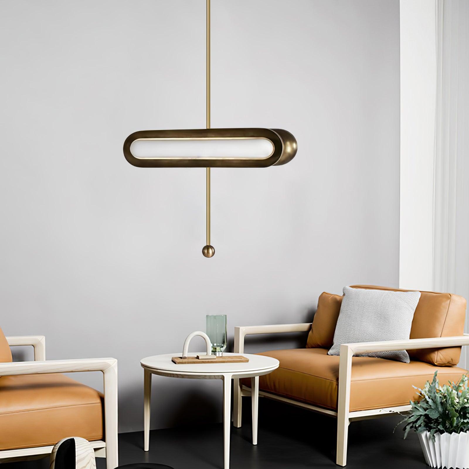 Lyvinaris Geometrische Lineare Pendelleuchte aus Messing-Letslighting