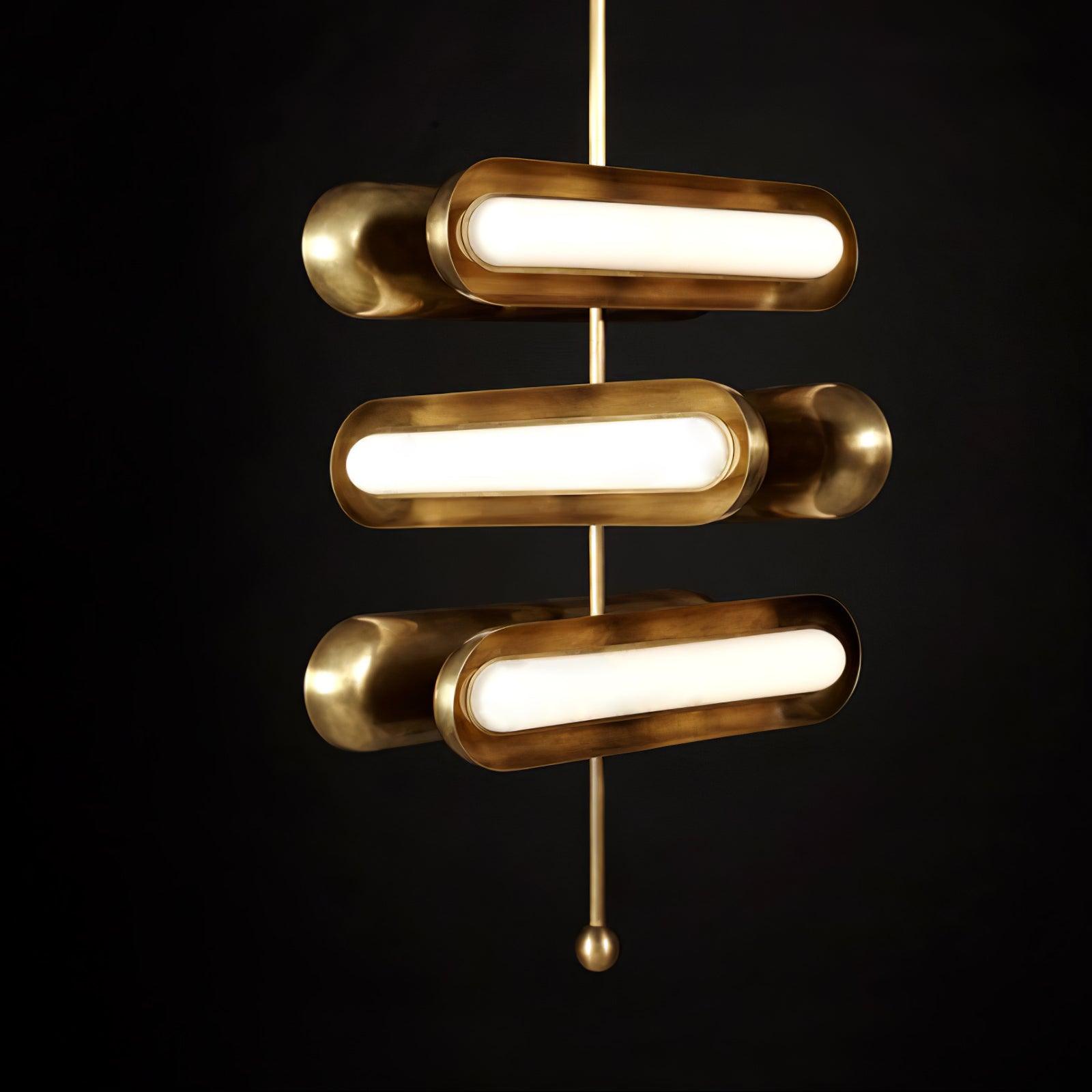Lyvinaris Geometrische Lineare Pendelleuchte aus Messing-Letslighting