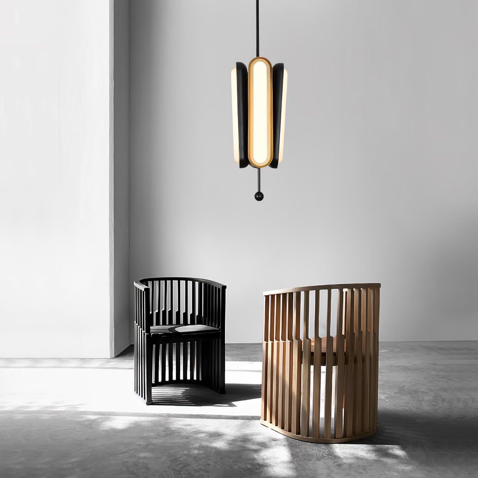 Lyvinaris Geometrische Lineare Pendelleuchte aus Messing-Letslighting