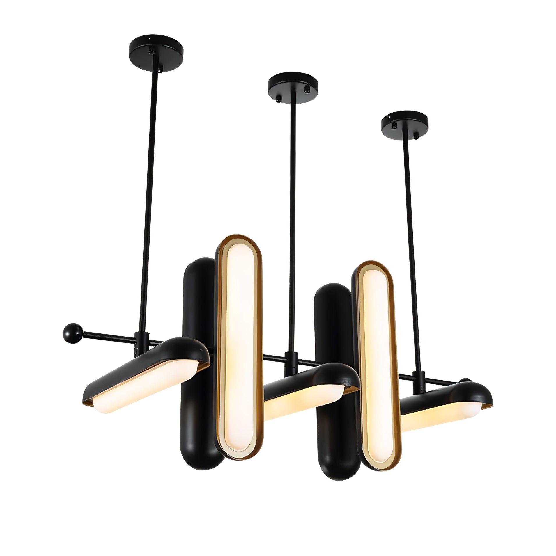 Lyvinaris Geometrische Lineare Pendelleuchte aus Messing-Letslighting