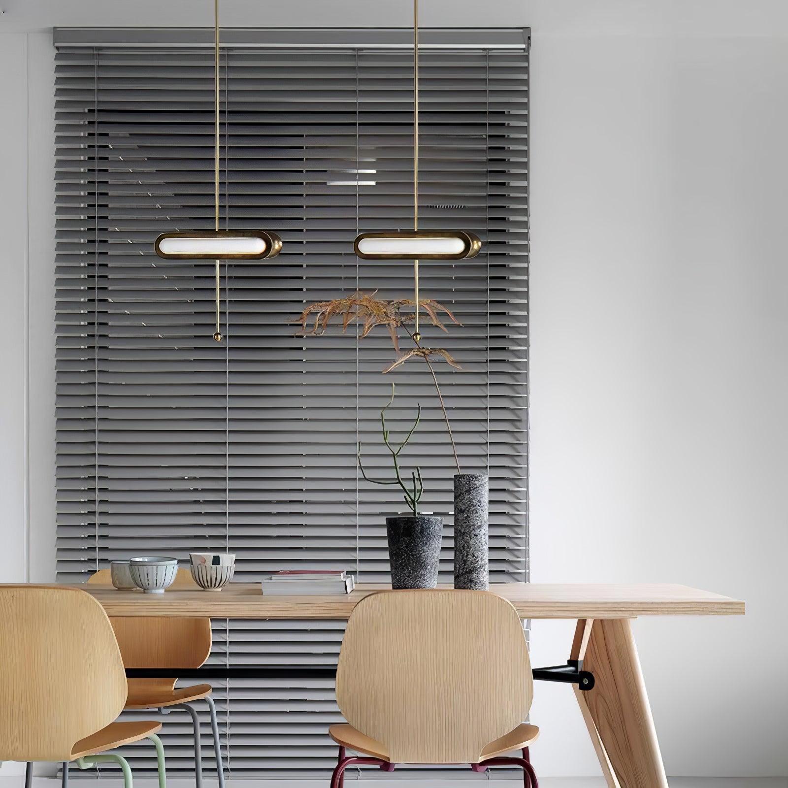 Lyvinaris Geometrische Lineare Pendelleuchte aus Messing-Letslighting