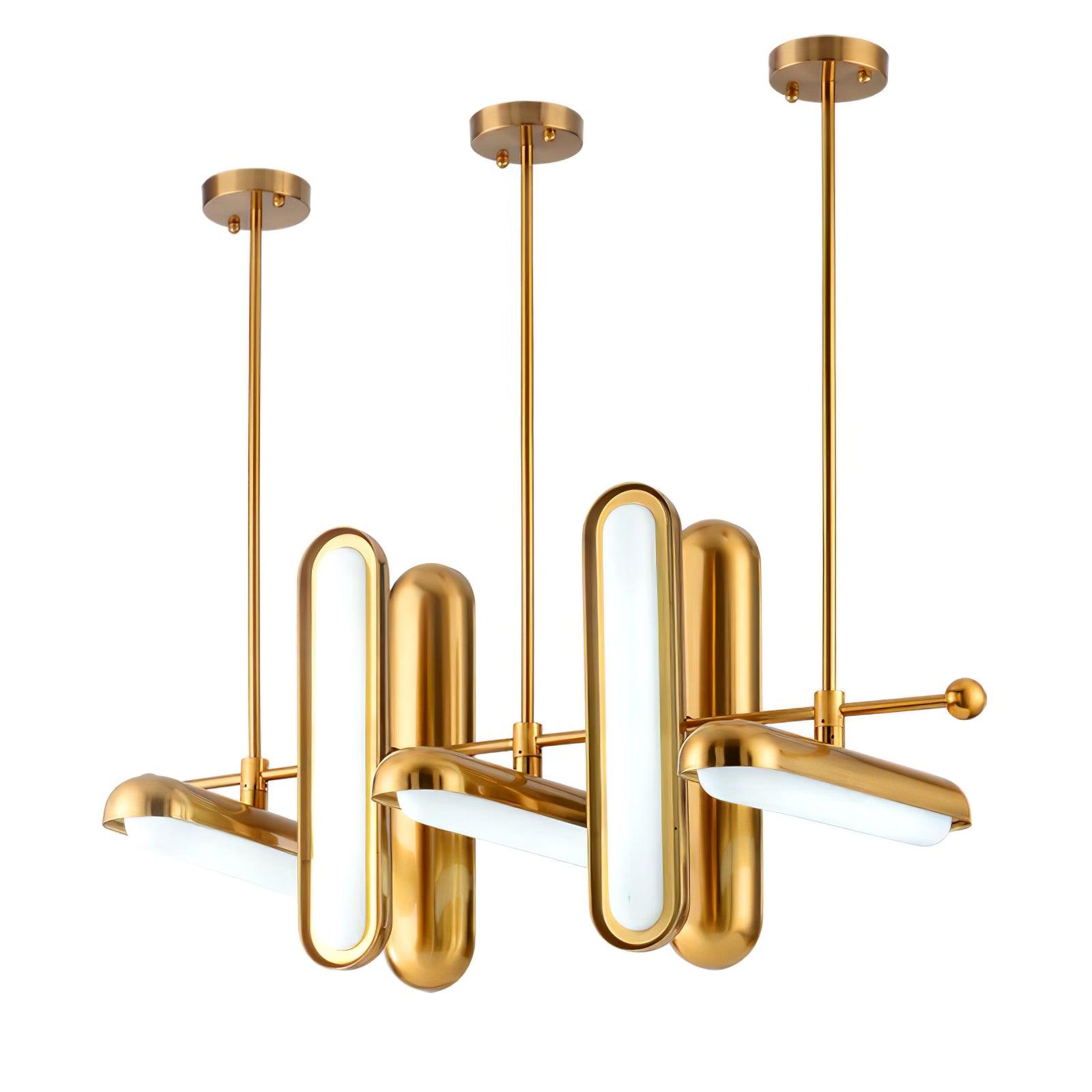 Lyvinaris Geometrische Lineare Pendelleuchte aus Messing-Letslighting