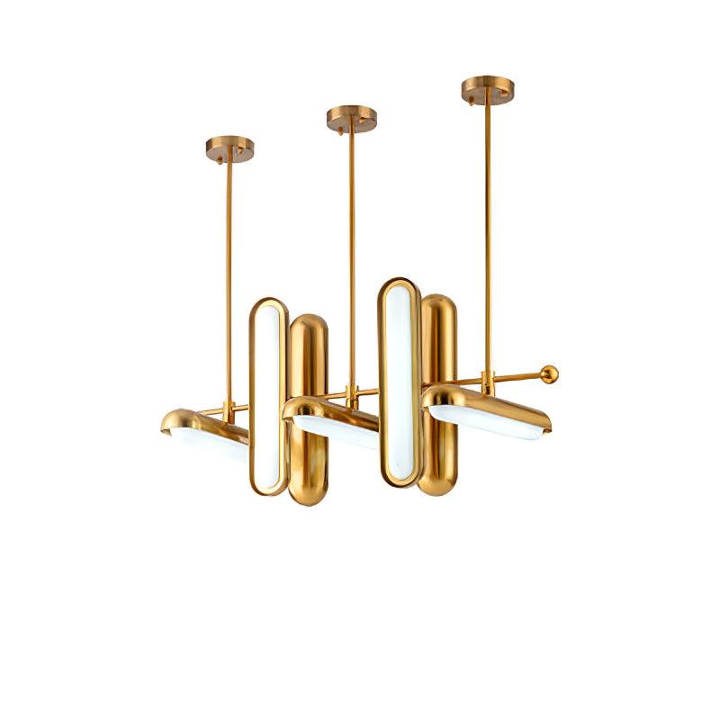 Lyvinaris Geometrische Lineare Pendelleuchte aus Messing-Letslighting