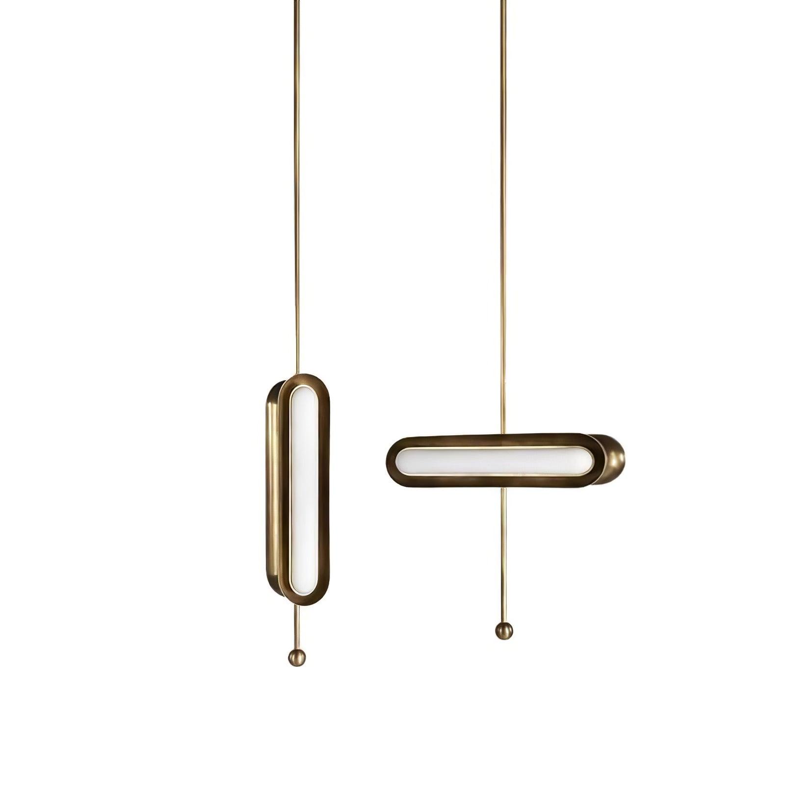 Lyvinaris Geometrische Lineare Pendelleuchte aus Messing-Letslighting
