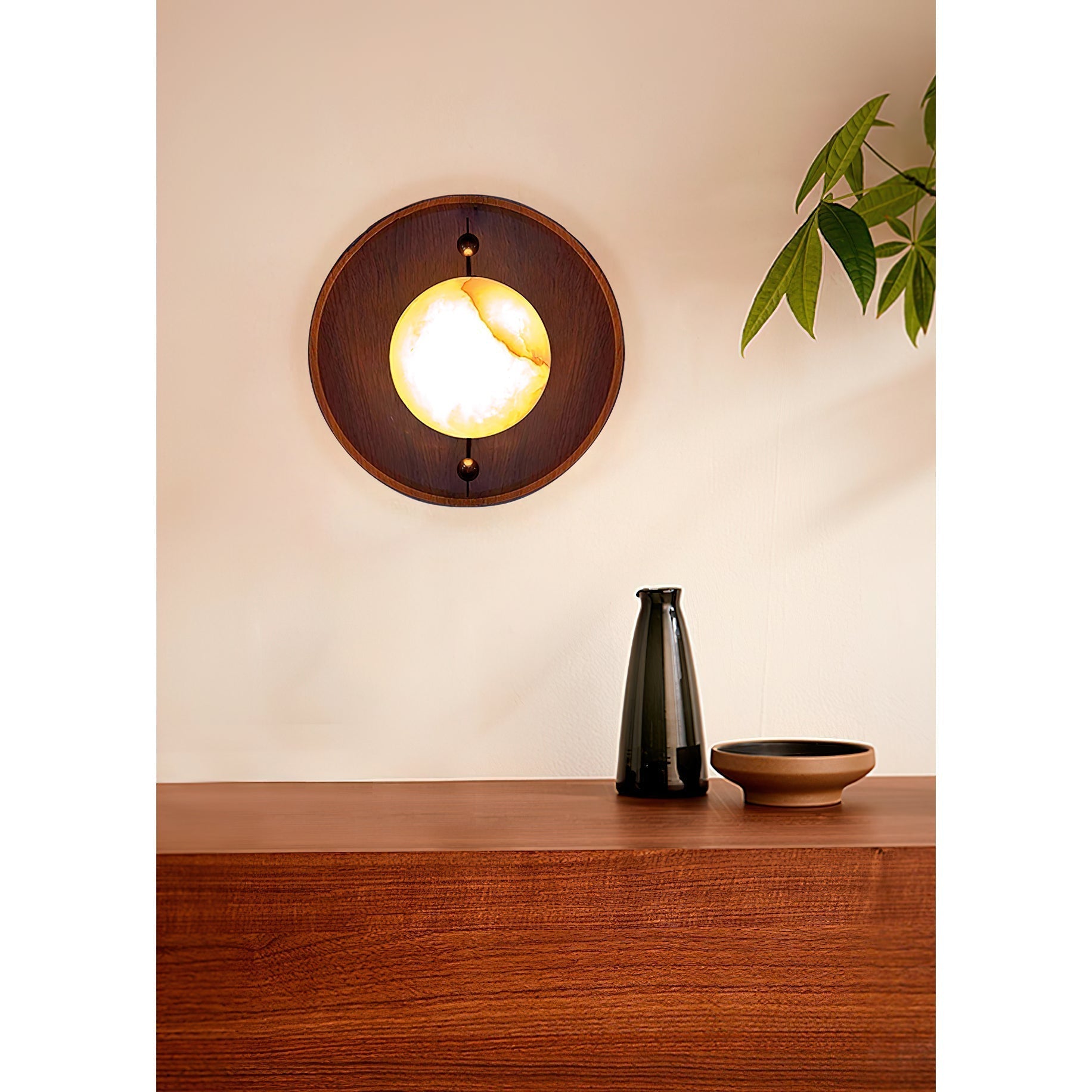 Evtala Modern Minimalist Metal Alabaster Wall Lamp - Letslighting