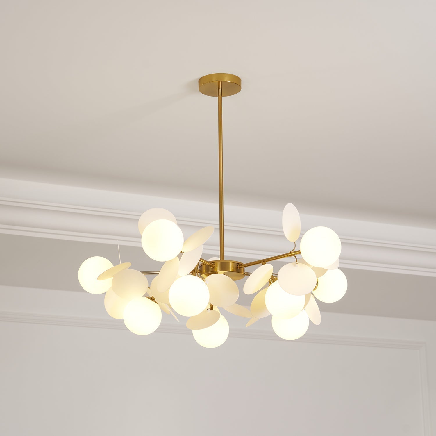 Lustra Kronleuchter Off-White Baum Acht Offene Schirme-Letslighting