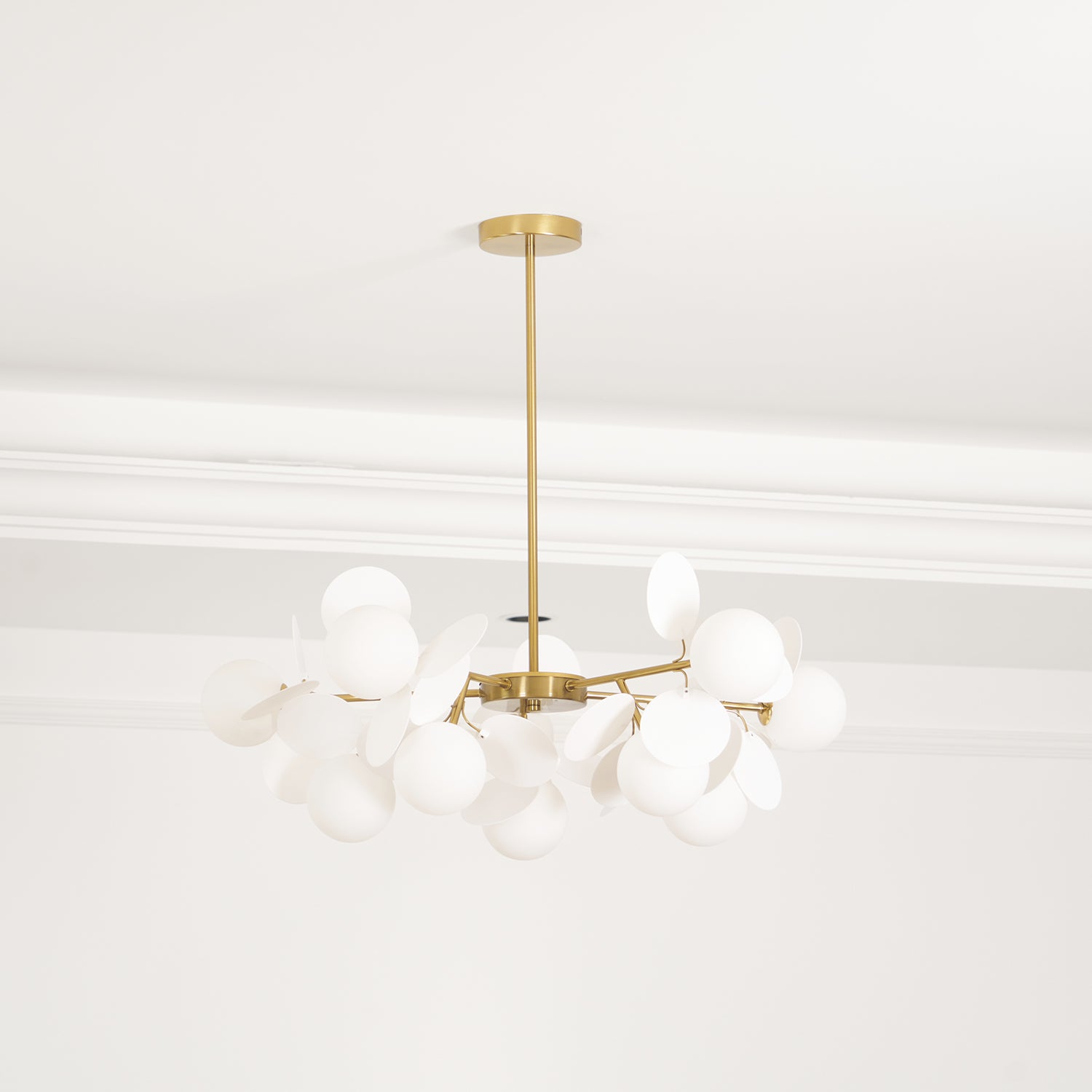 Lustra Kronleuchter Off-White Baum Acht Offene Schirme-Letslighting