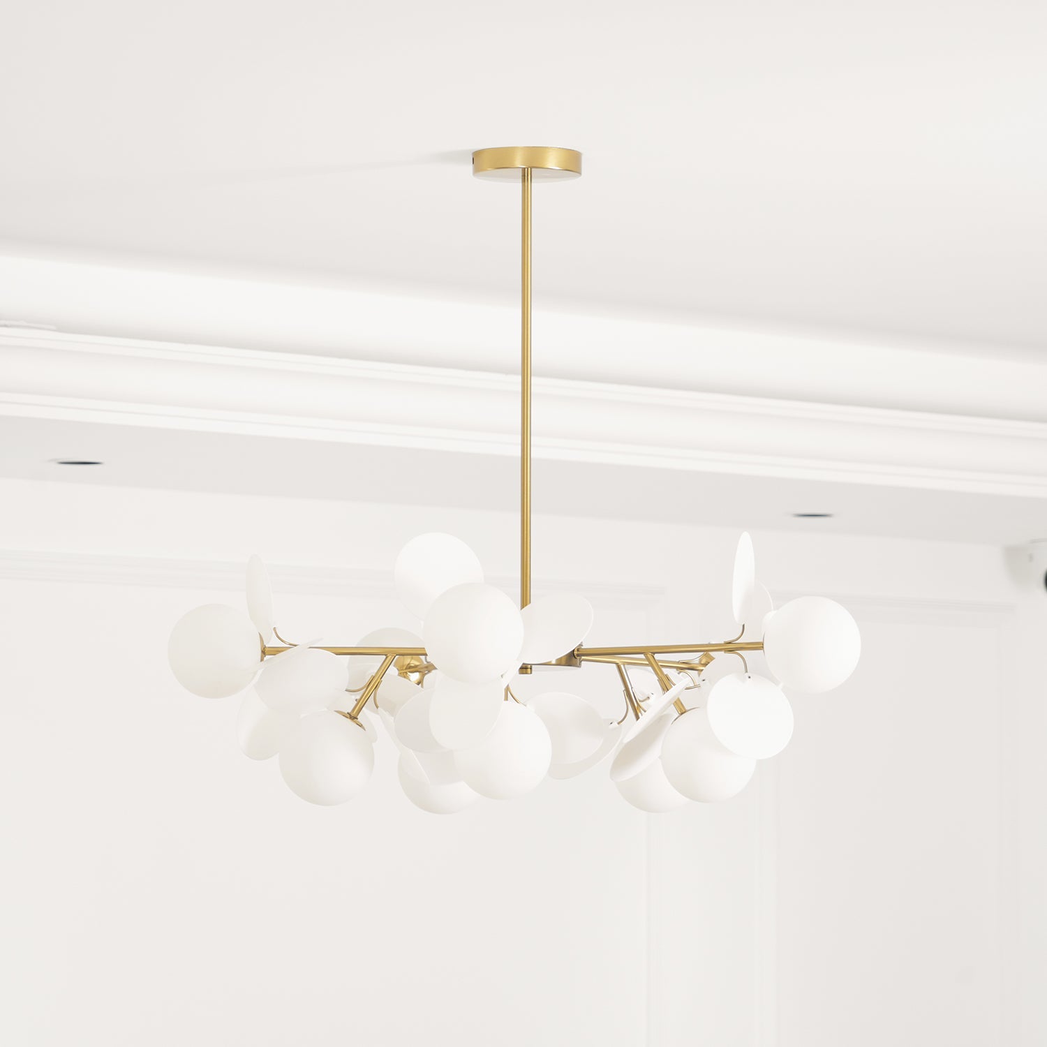 Lustra Kronleuchter Off-White Baum Acht Offene Schirme-Letslighting