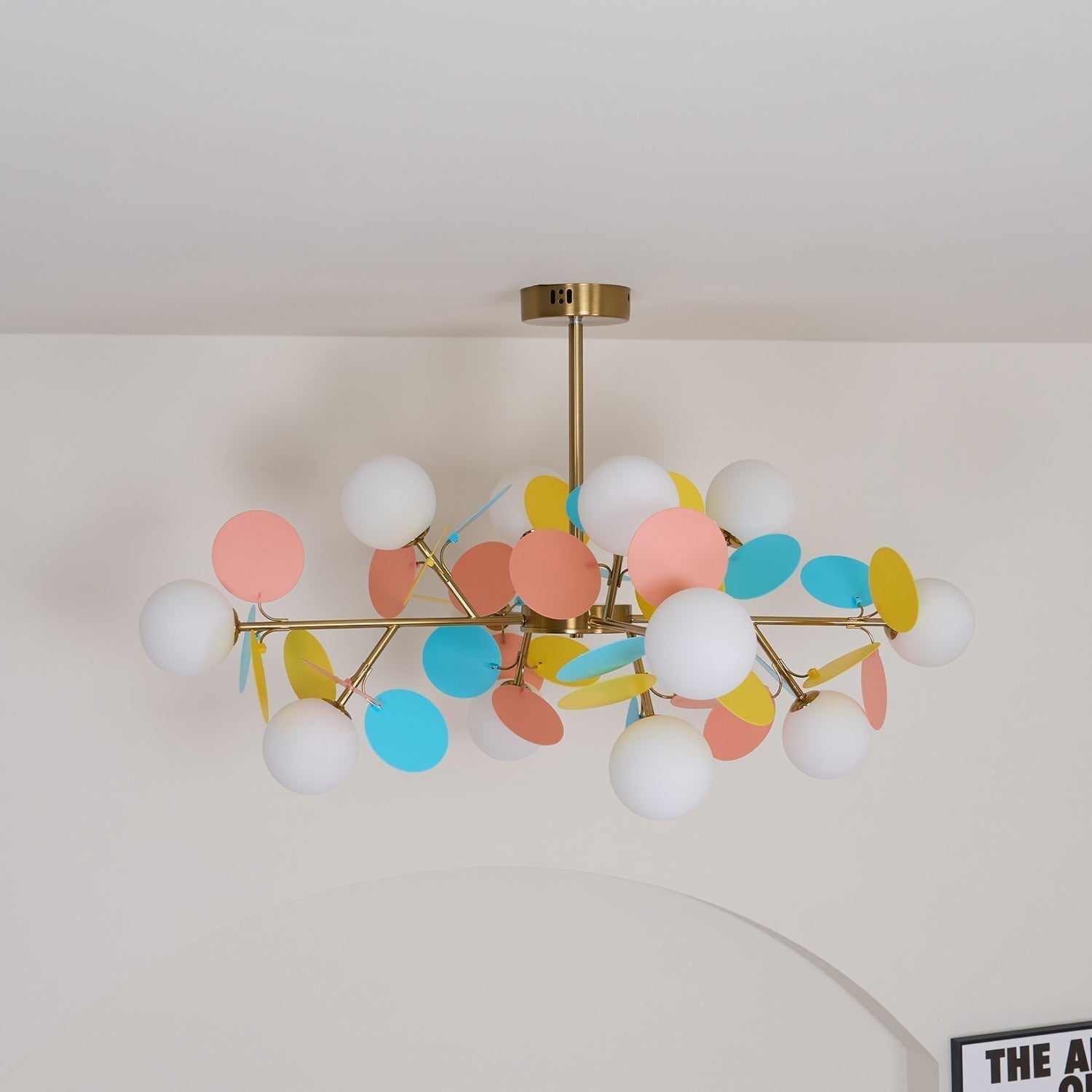 Lustra Kronleuchter Off-White Baum Acht Offene Schirme-Letslighting