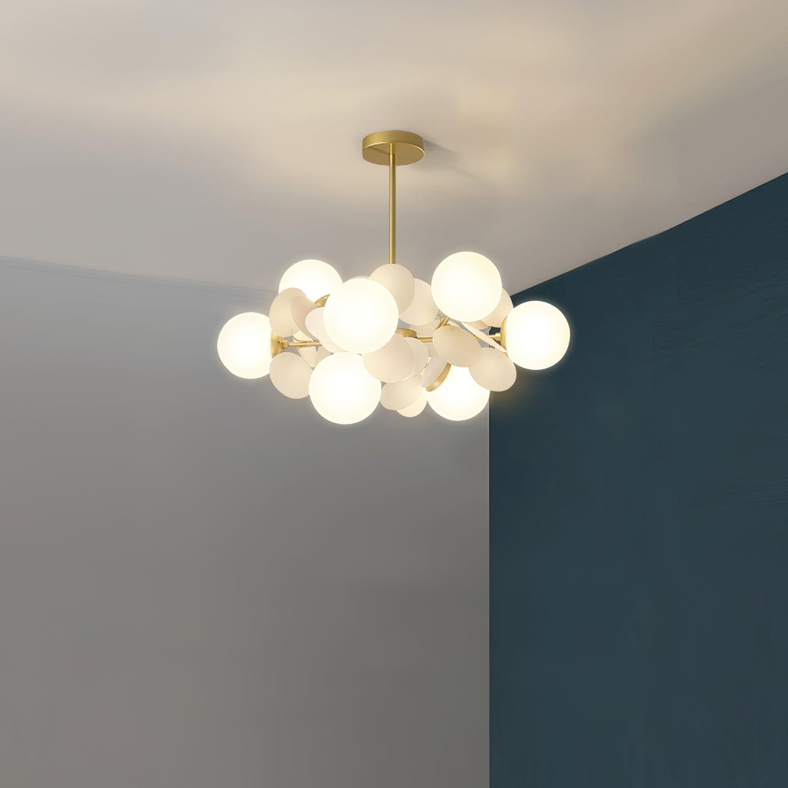 Lustra Kronleuchter Off-White Baum Acht Offene Schirme-Letslighting