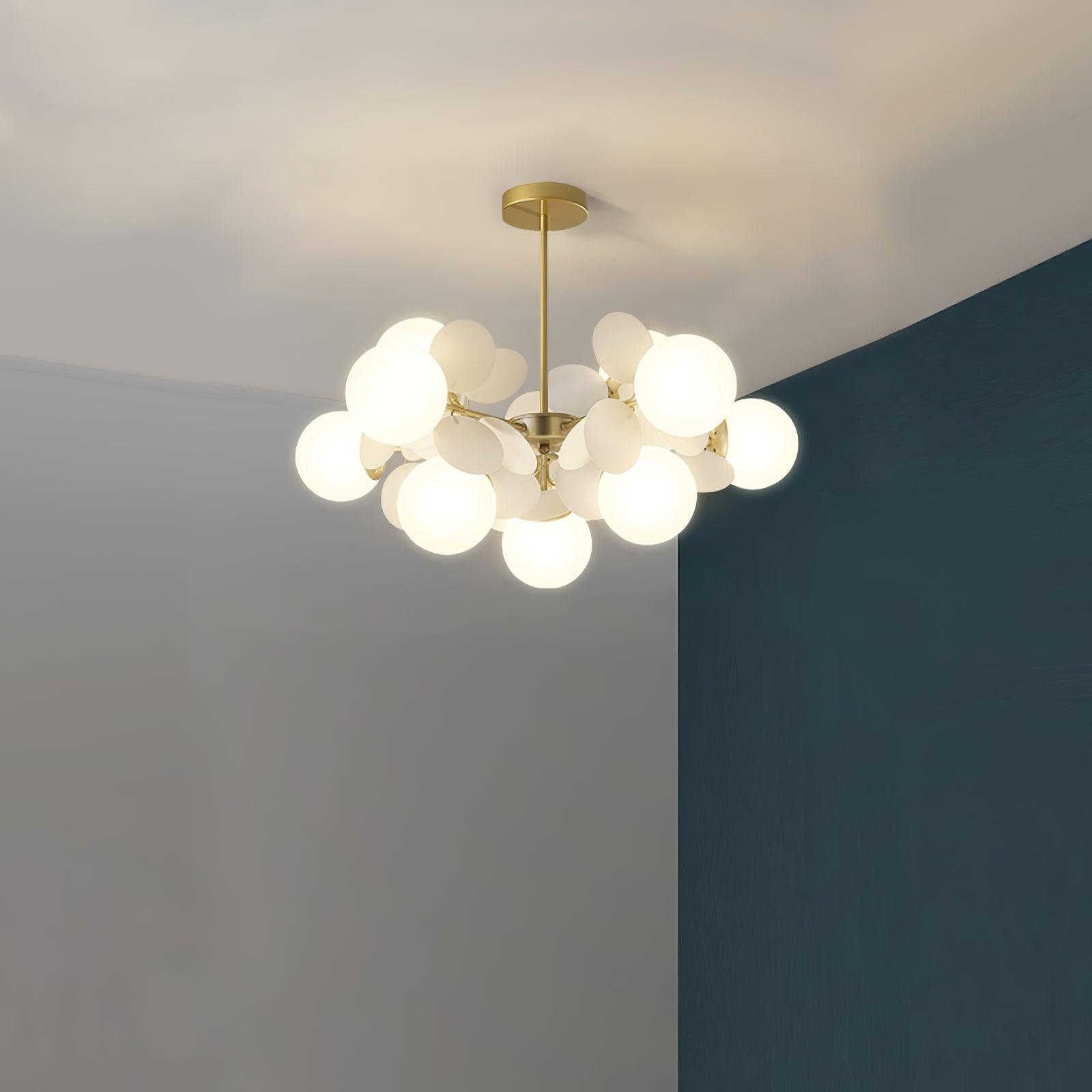 Lustra Kronleuchter Off-White Baum Acht Offene Schirme-Letslighting