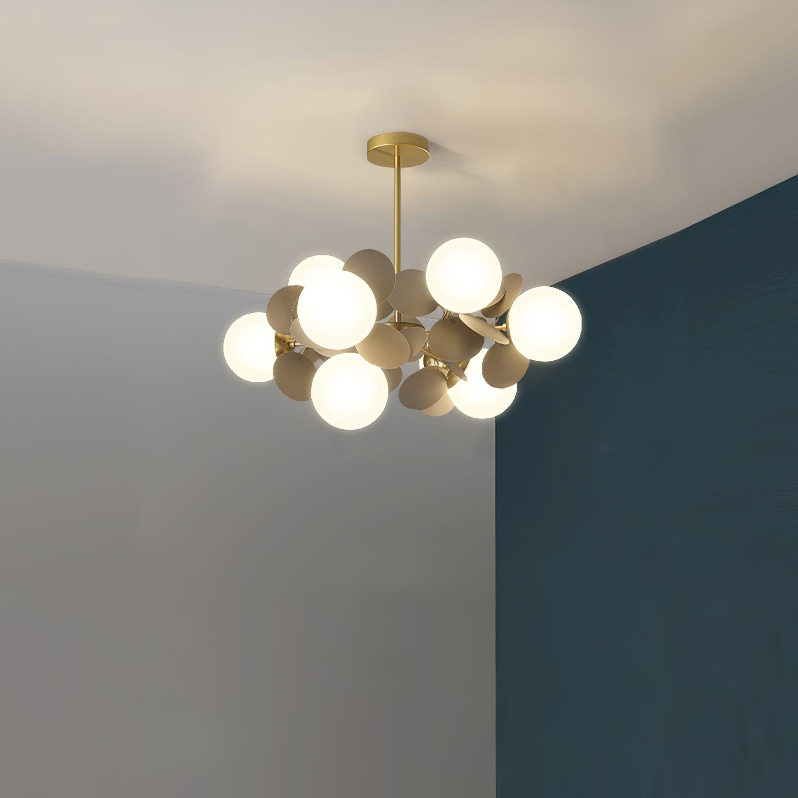 Lustra Kronleuchter Off-White Baum Acht Offene Schirme-Letslighting