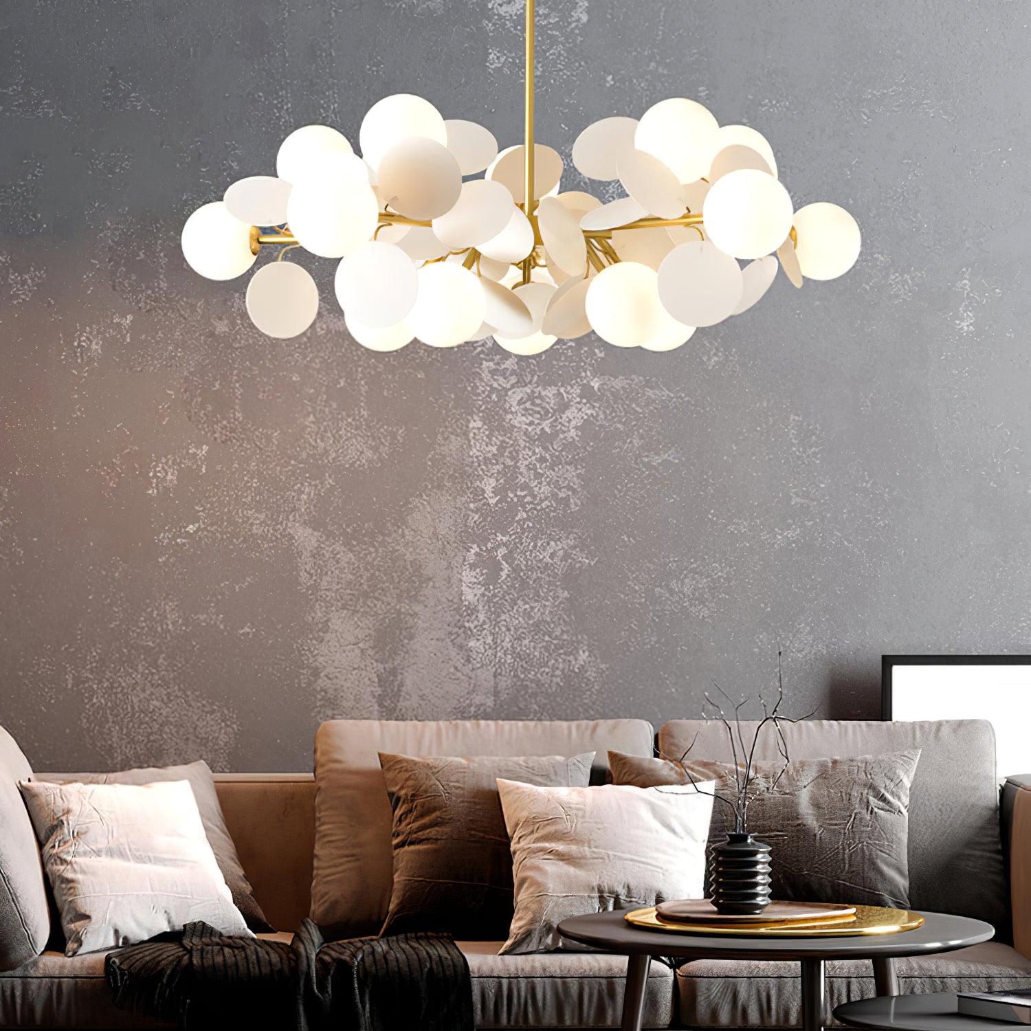 Lustra Kronleuchter Off-White Baum Acht Offene Schirme-Letslighting