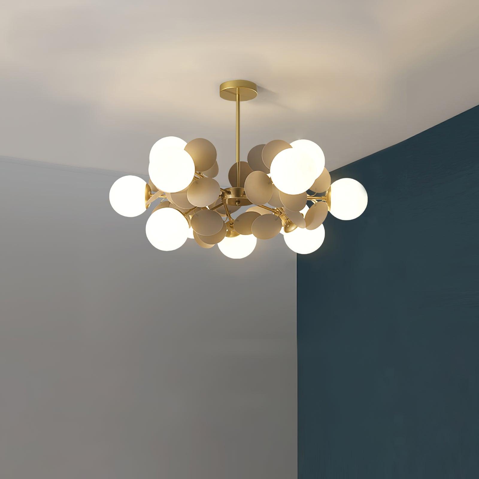 Lustra Kronleuchter Off-White Baum Acht Offene Schirme-Letslighting
