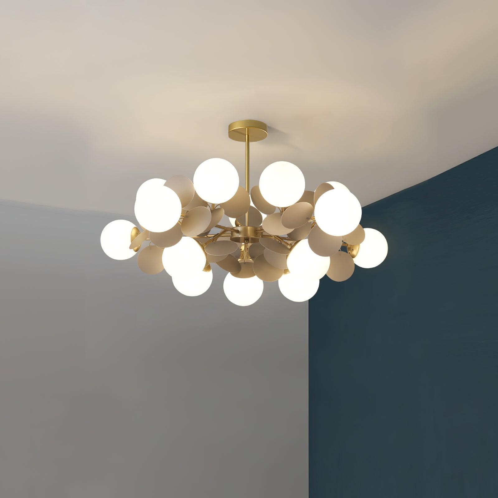 Lustra Kronleuchter Off-White Baum Acht Offene Schirme-Letslighting