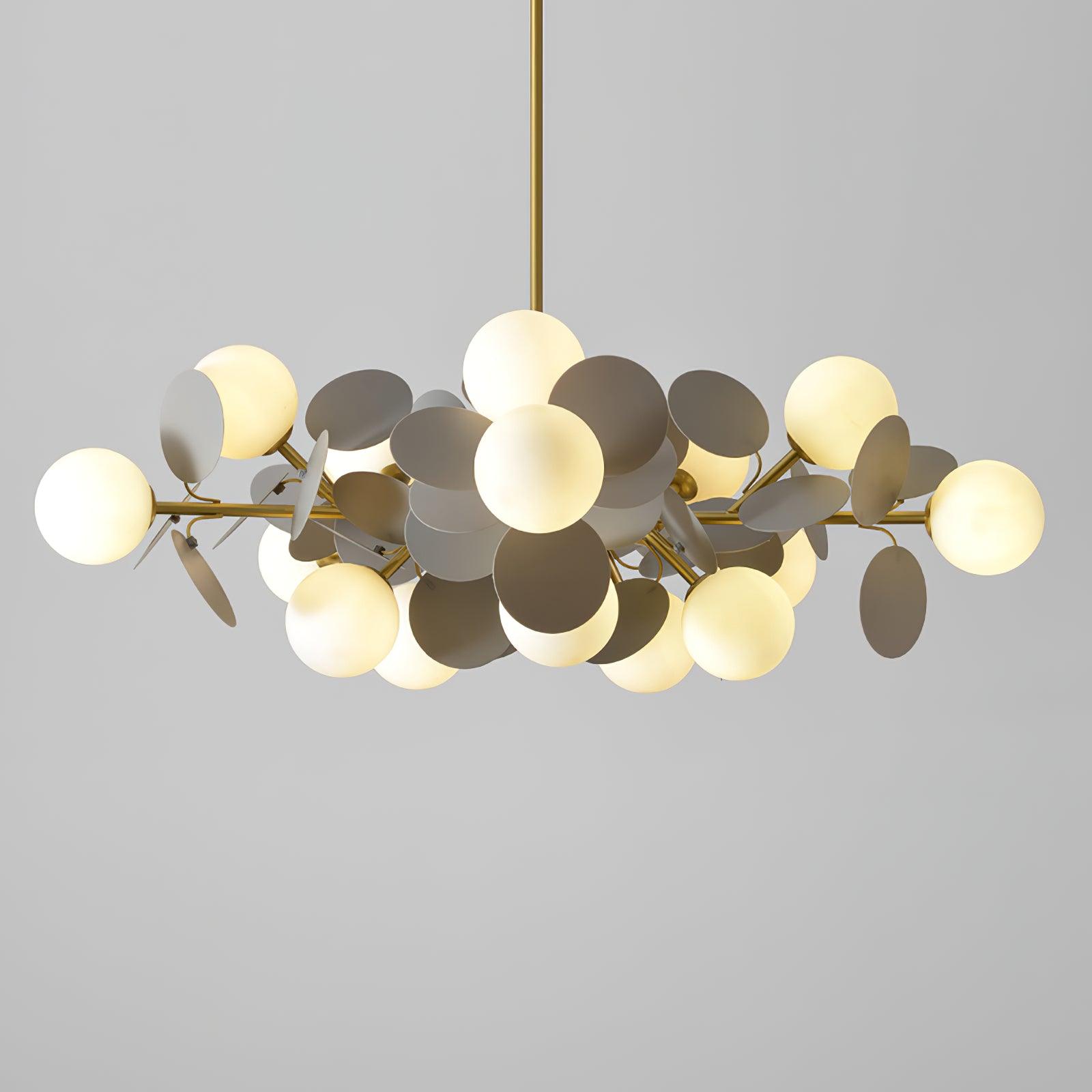Lustra Kronleuchter Off-White Baum Acht Offene Schirme-Letslighting