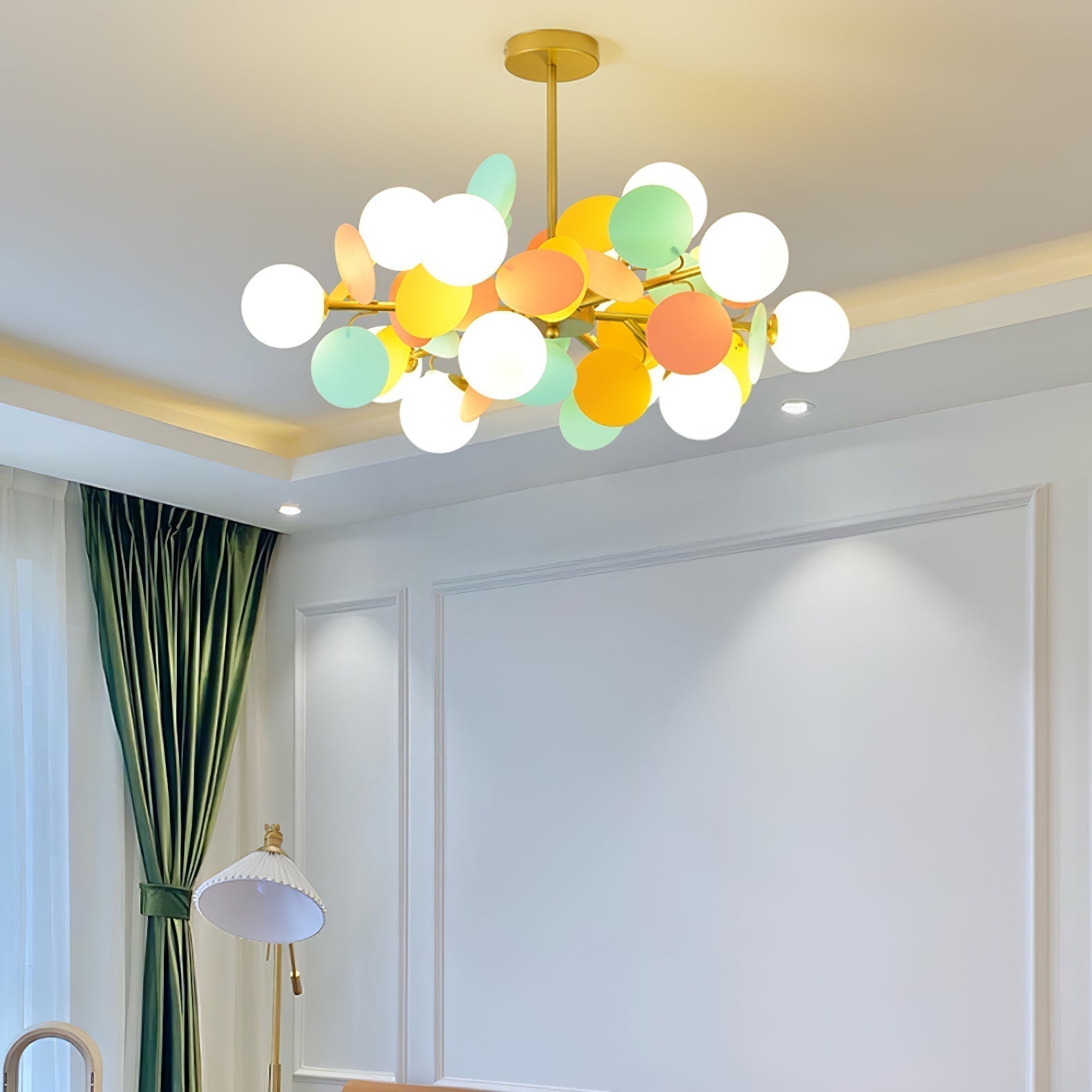 Lustra Kronleuchter Off-White Baum Acht Offene Schirme-Letslighting
