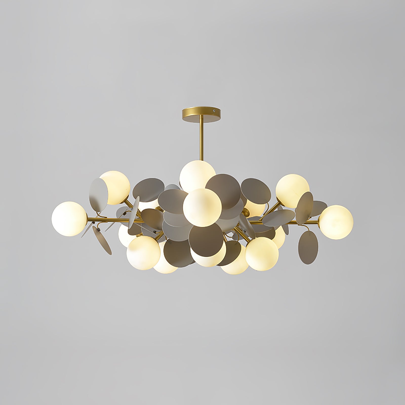 Lustra Kronleuchter Off-White Baum Acht Offene Schirme-Letslighting