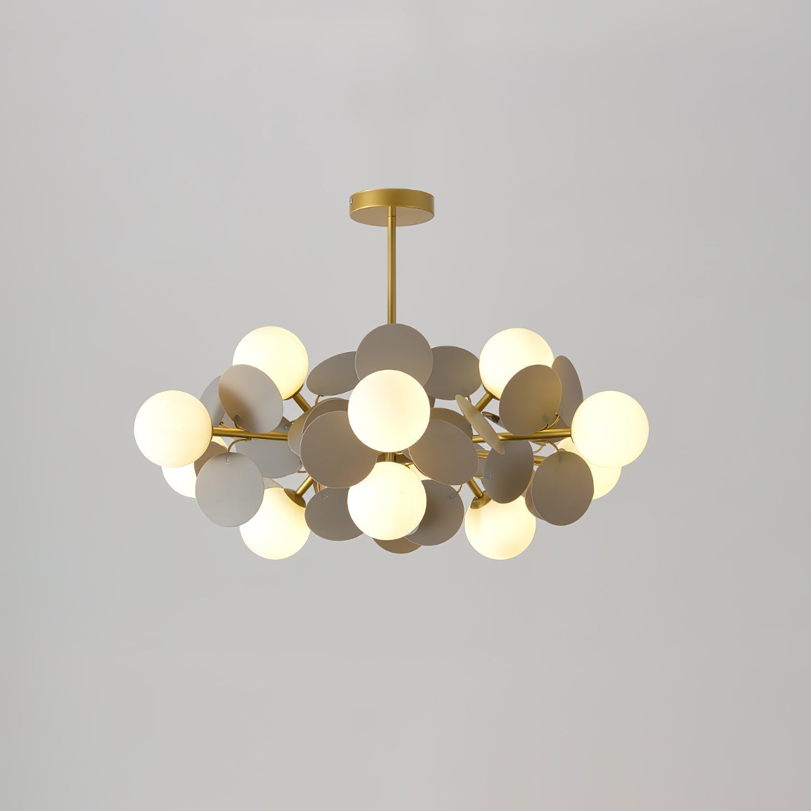 Lustra Kronleuchter Off-White Baum Acht Offene Schirme-Letslighting