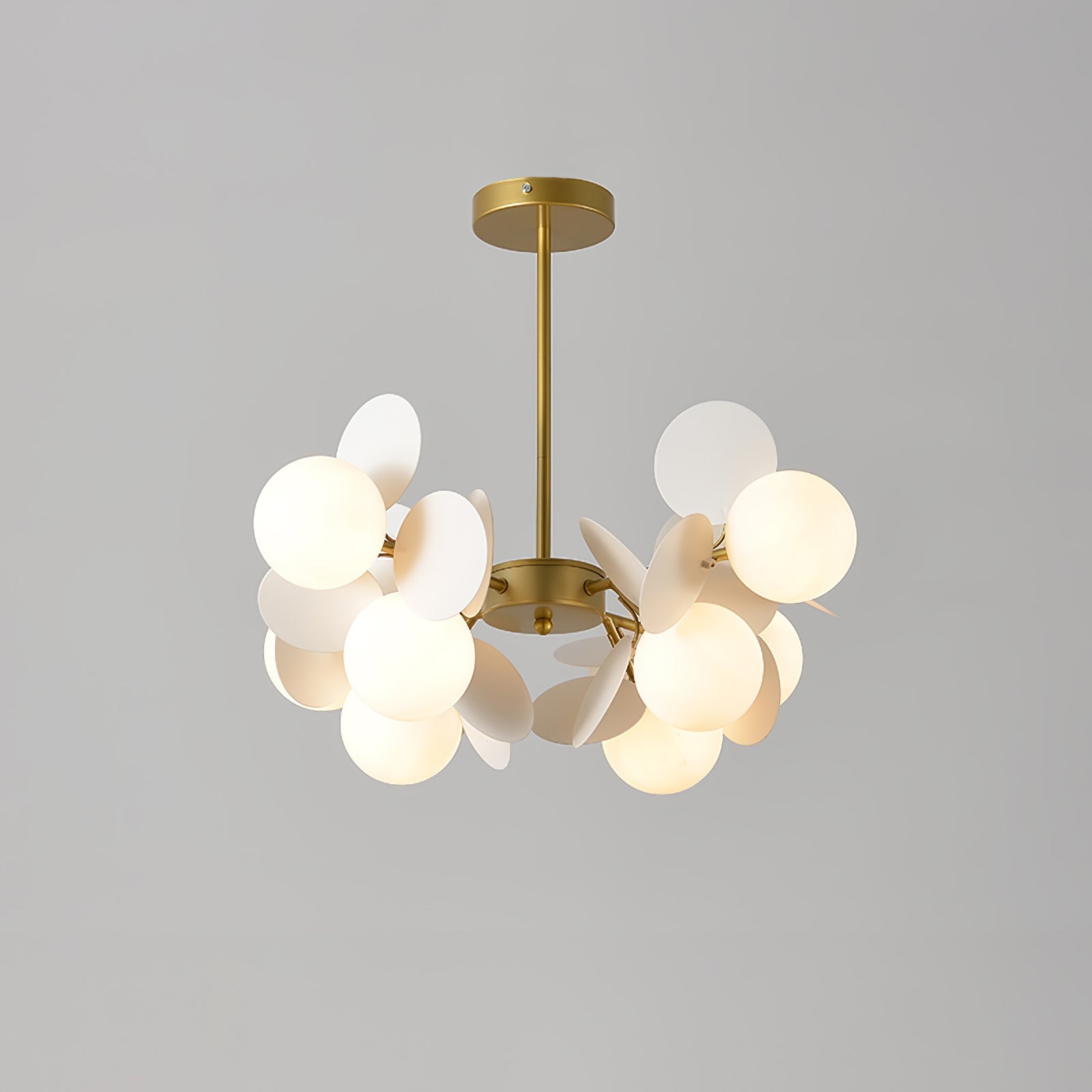 Lustra Kronleuchter Off-White Baum Acht Offene Schirme-Letslighting
