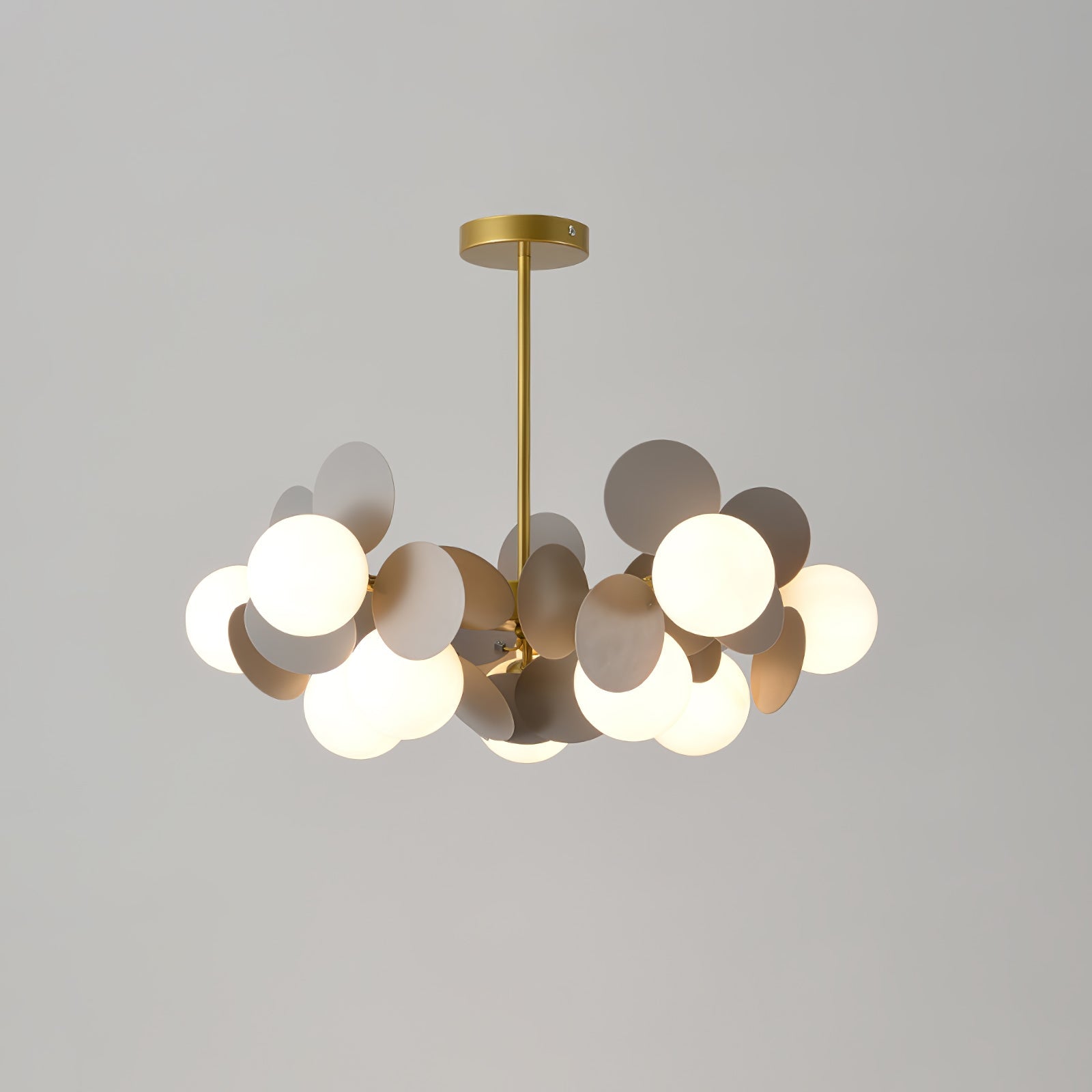 Lustra Kronleuchter Off-White Baum Acht Offene Schirme-Letslighting
