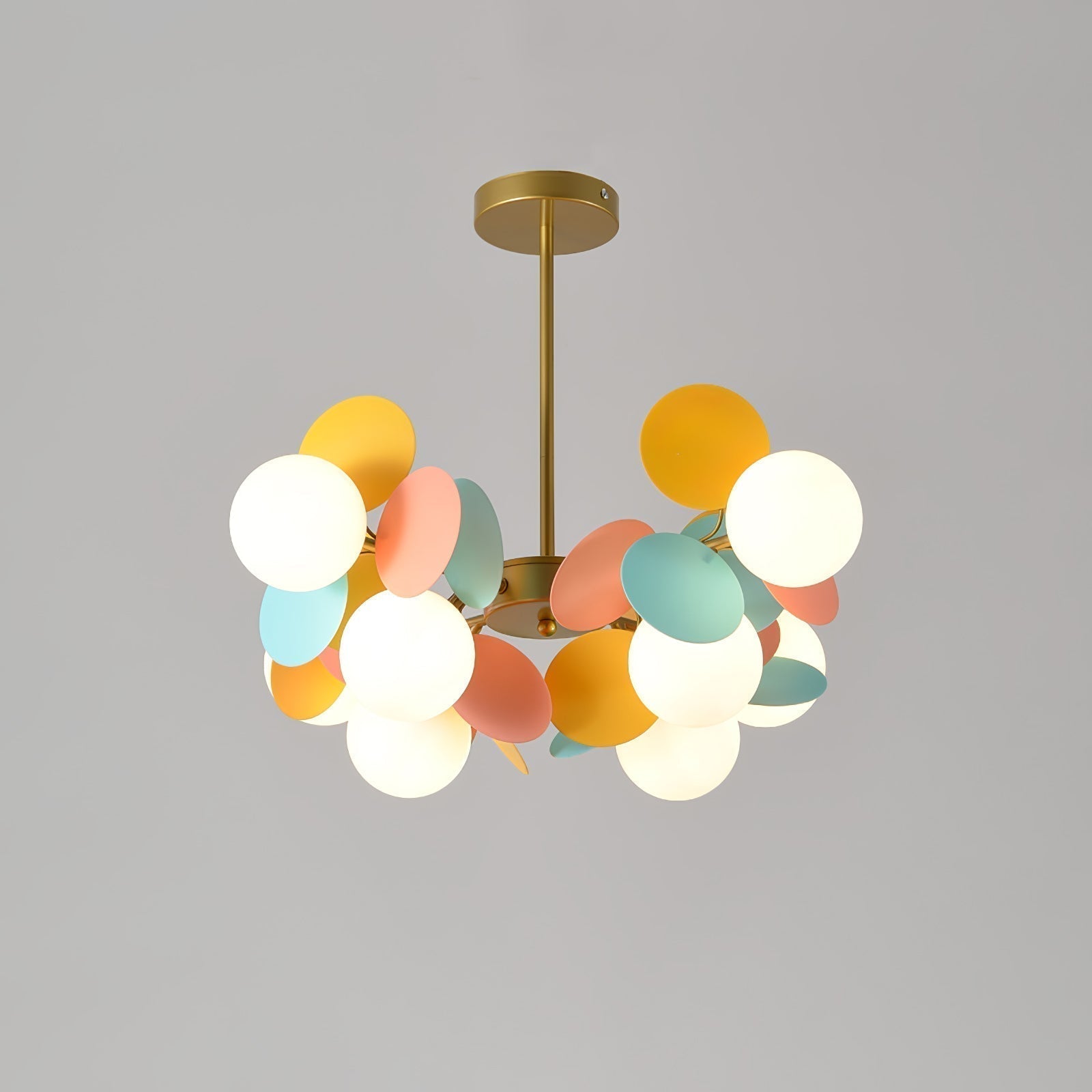 Lustra Kronleuchter Off-White Baum Acht Offene Schirme-Letslighting