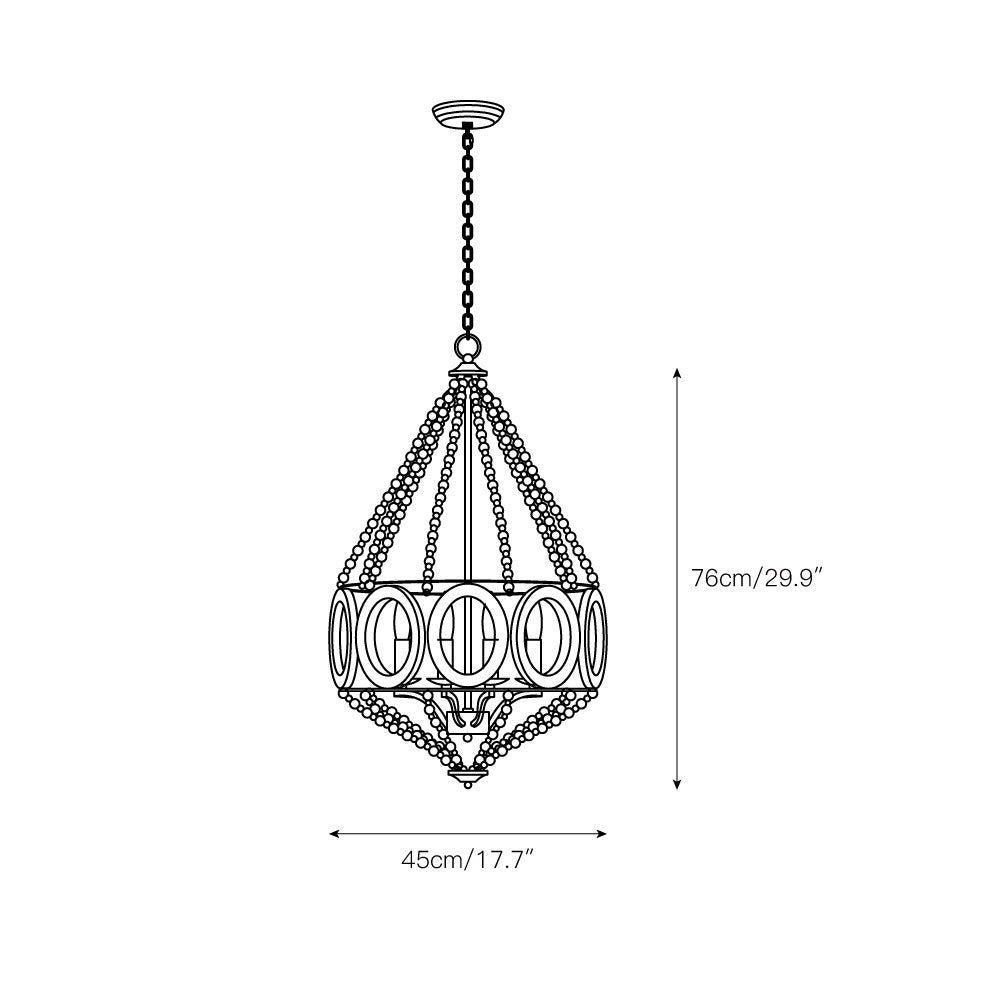 Zasorila Vintage Kronleuchter aus Holz-Letslighting
