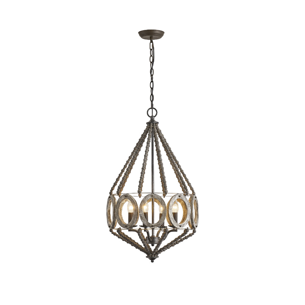 Zasorila Vintage Kronleuchter aus Holz-Letslighting