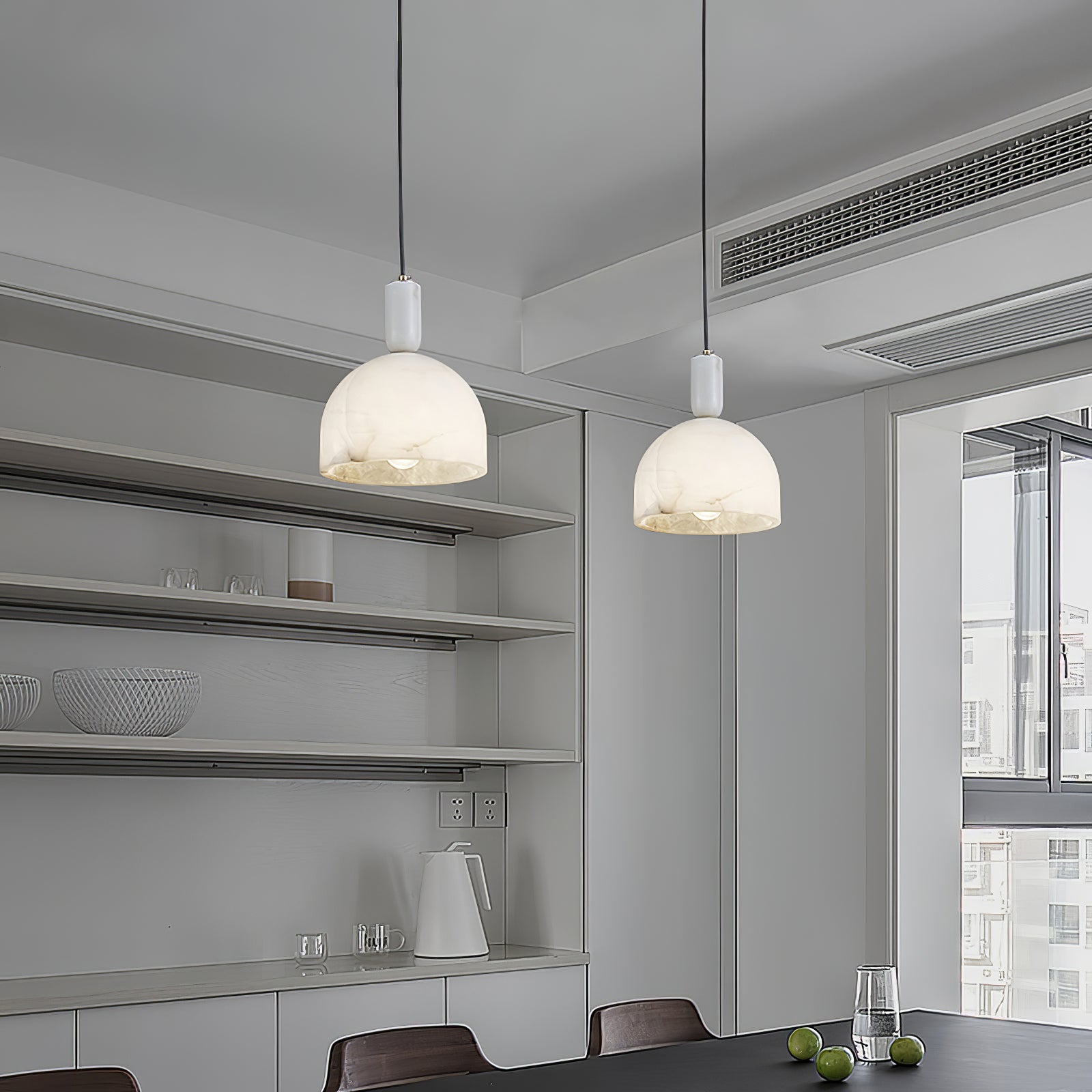 Ulcaris Modern Minimalist Alabaster Pendnat Light - Letslighting