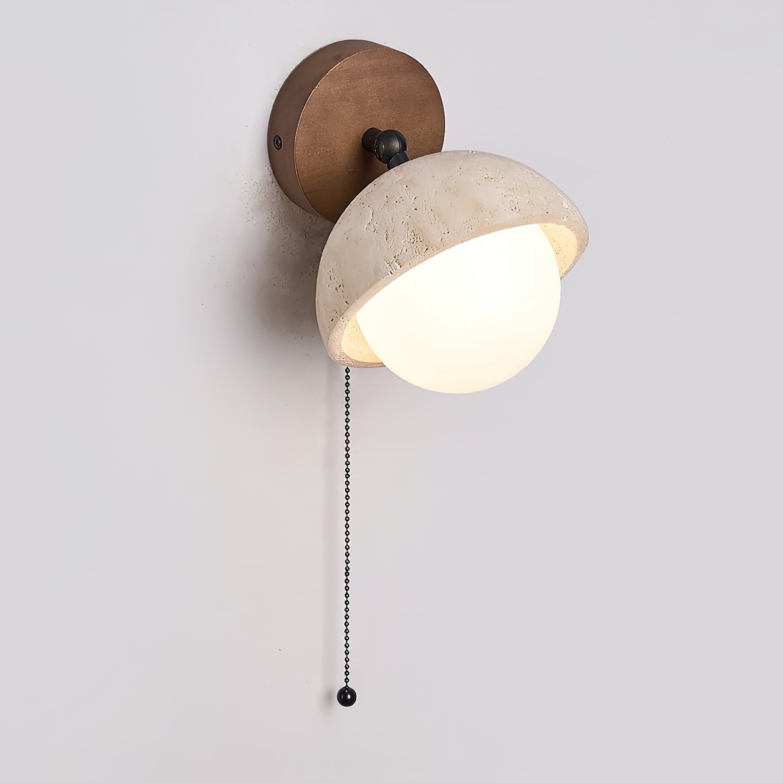 Myrinir Modern Minimalist Wood Travertine Wall Lamp - Letslighting
