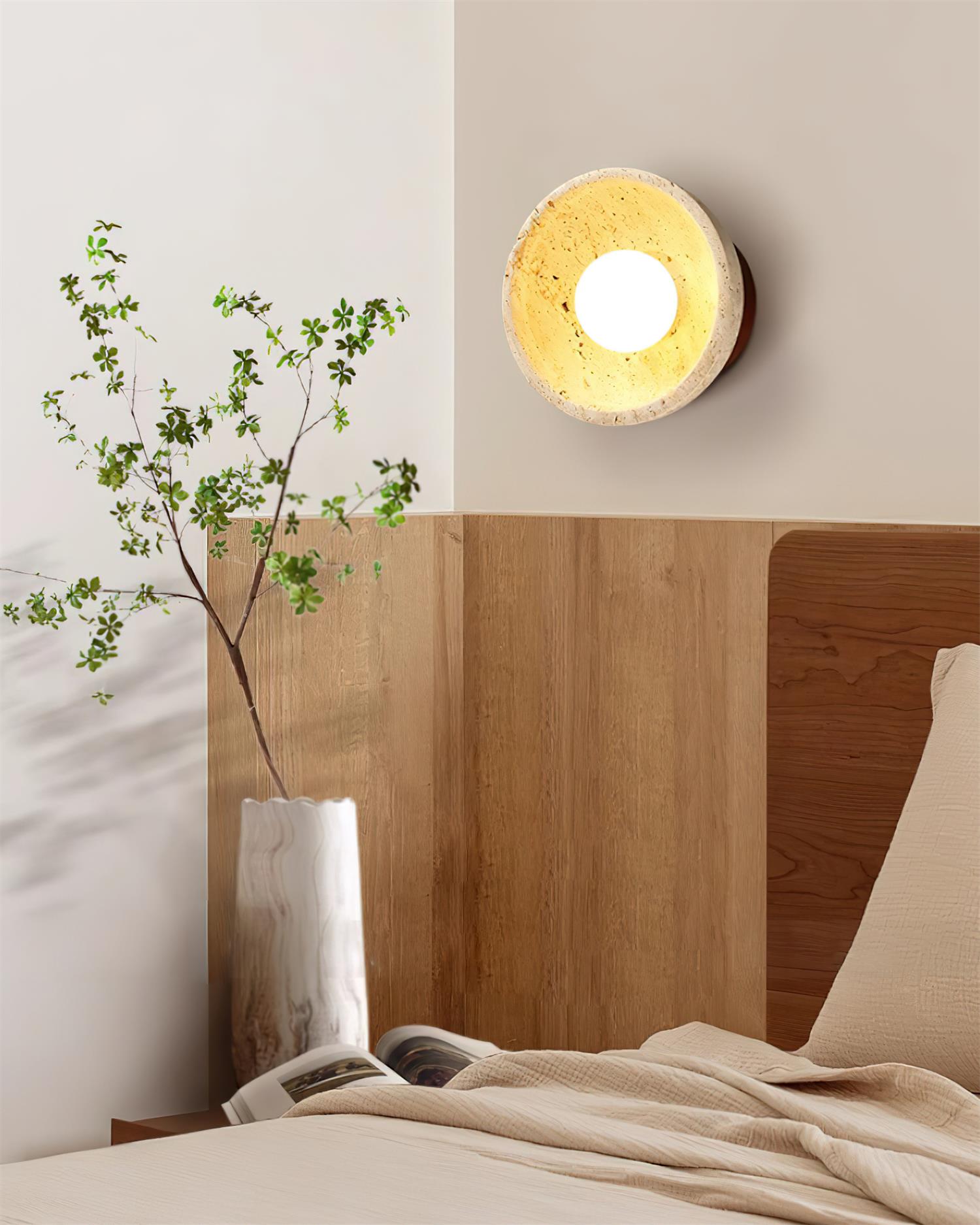 Wall Lamp Travertine Body Modern Minimalist Accent Lighting Fixture - Letslighting
