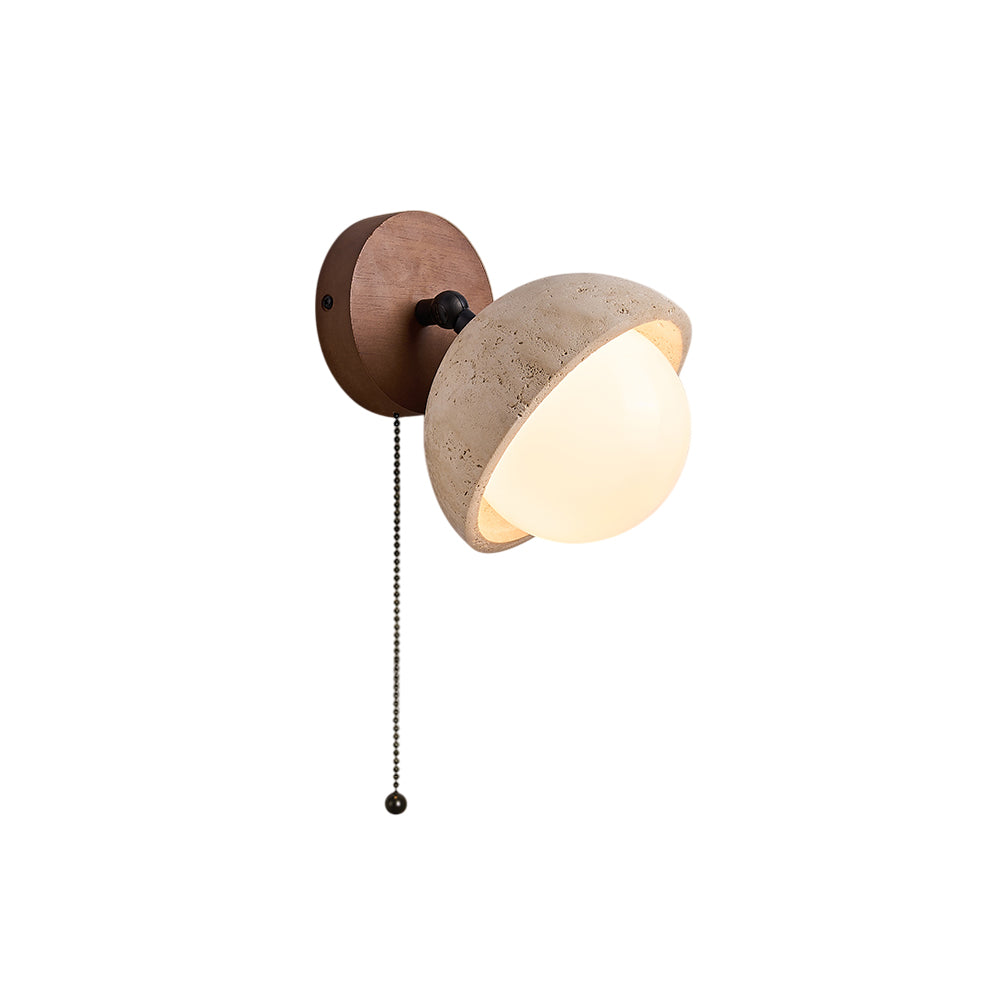 Myrinir Modern Minimalist Wood Travertine Wall Lamp - Letslighting