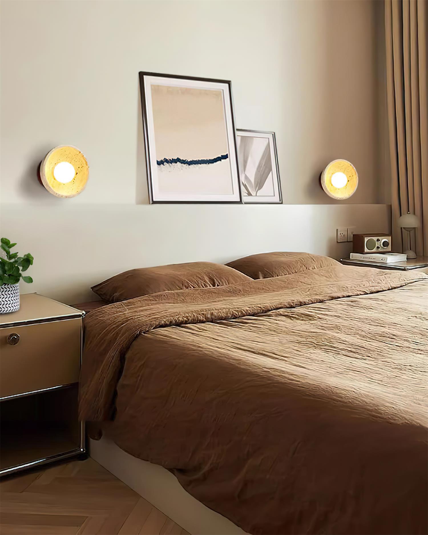 Wall Lamp Travertine Body Modern Minimalist Accent Lighting Fixture - Letslighting