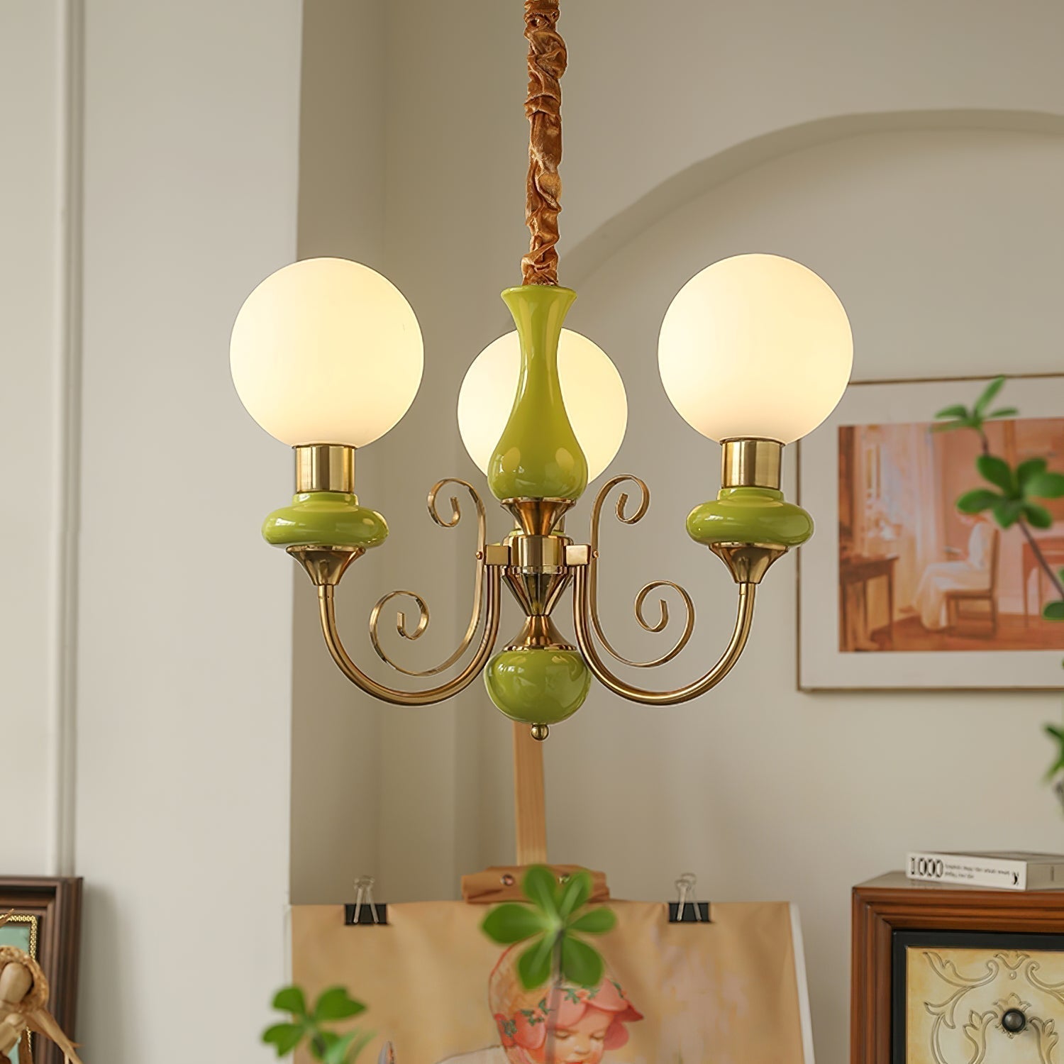 Evsolia Onyx Glas Premium Nordisch Art Kronleuchter-Letslighting