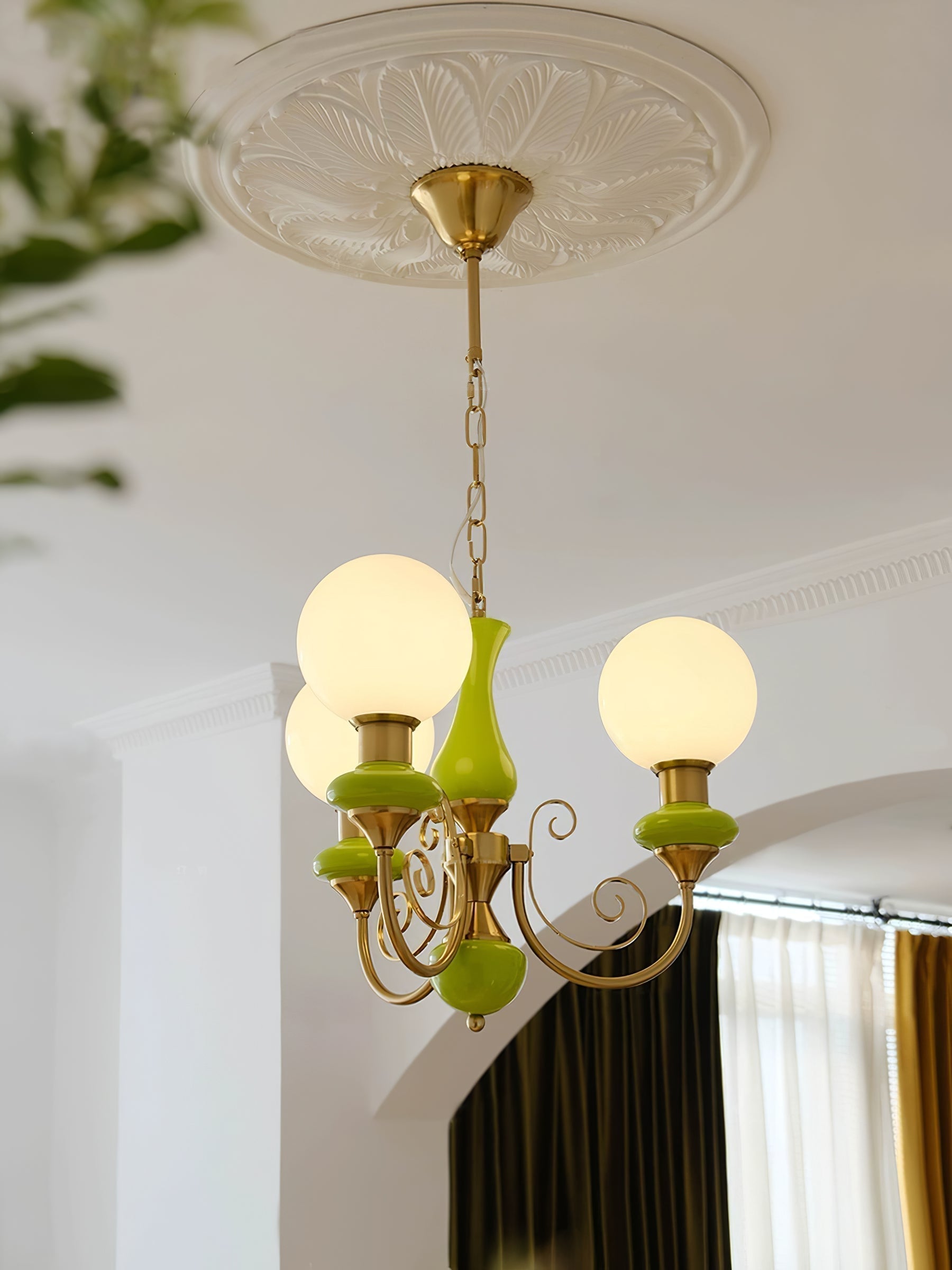 Evsolia Onyx Glas Premium Nordisch Art Kronleuchter-Letslighting