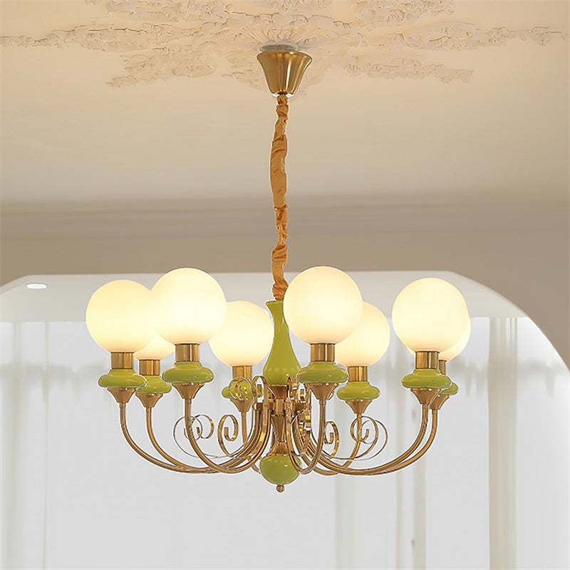 Evsolia Onyx Glas Premium Nordisch Art Kronleuchter-Letslighting
