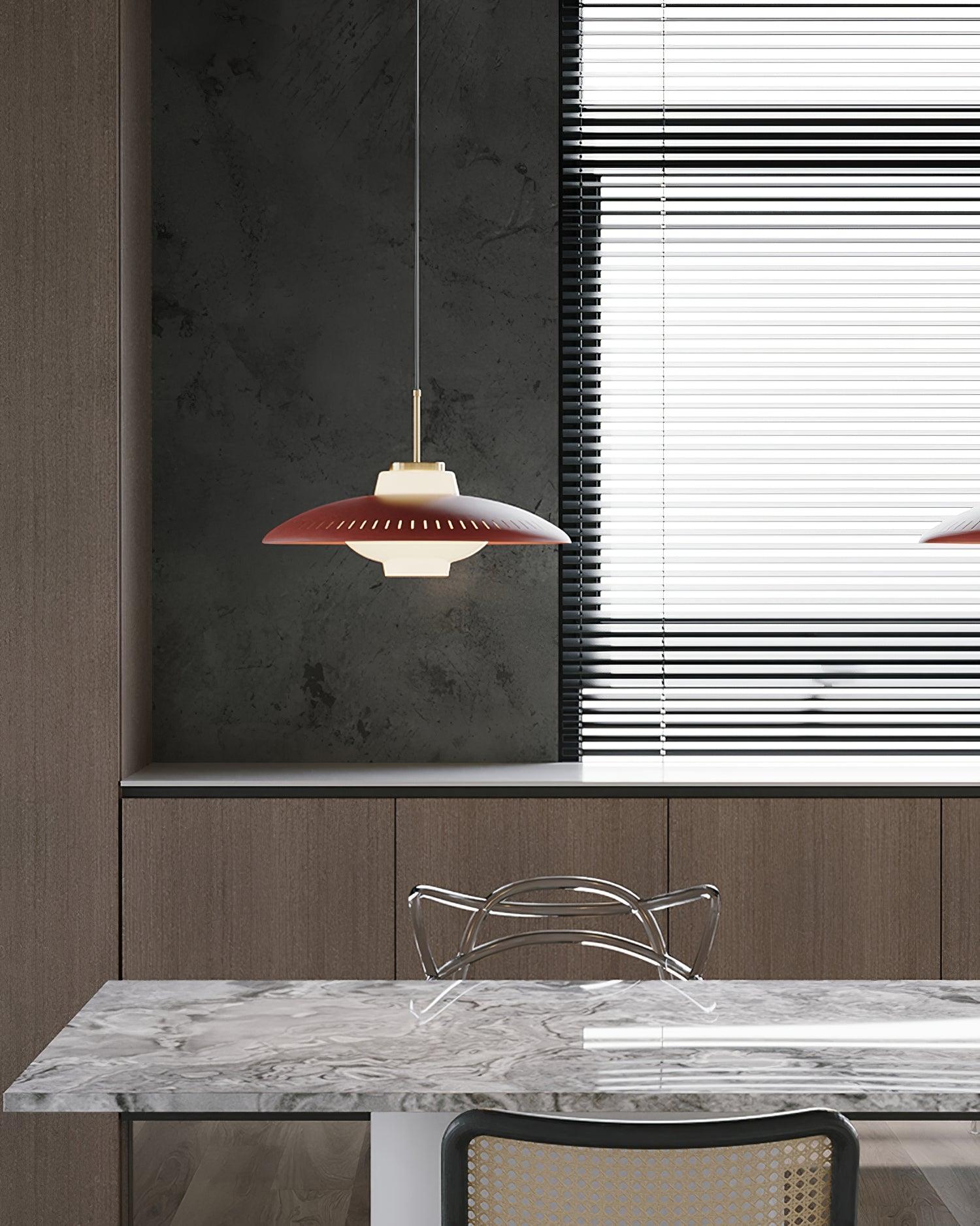 Solara Pendelleuchte Opalglas Breitschirm Klassisch-Letslighting