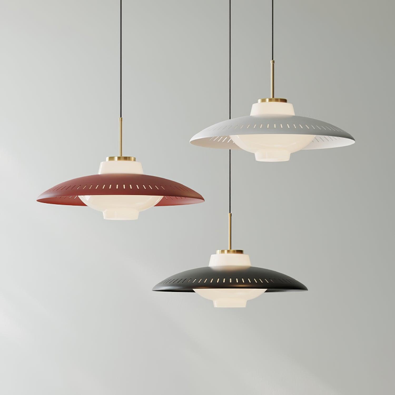 Solara Pendelleuchte Opalglas Breitschirm Klassisch-Letslighting