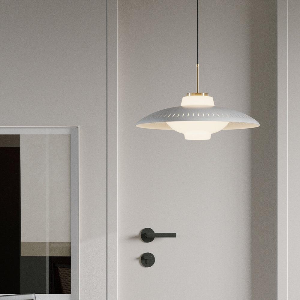 Solara Pendelleuchte Opalglas Breitschirm Klassisch-Letslighting
